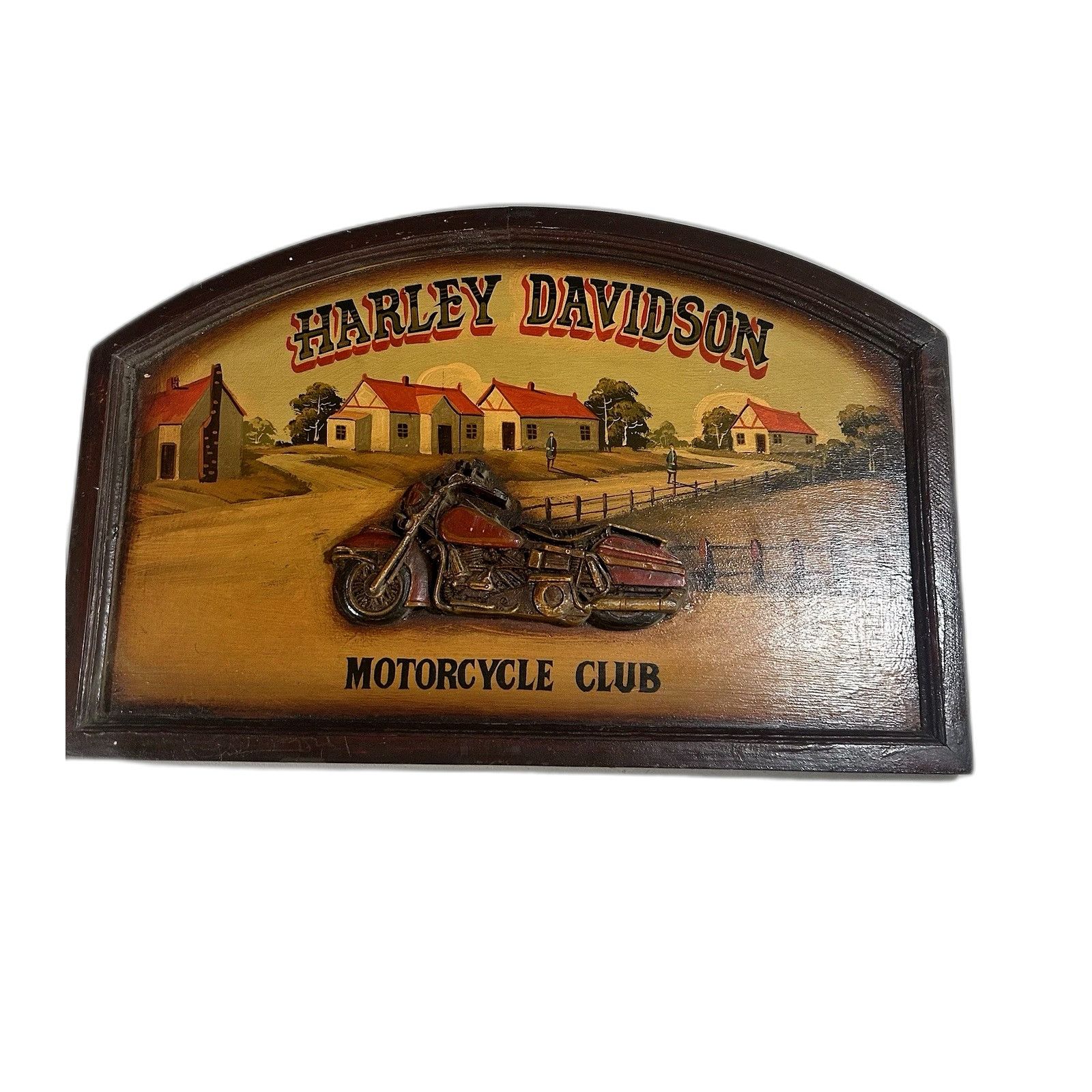 Vintage Vintage Harley Davidson Motorcycle Club 3D Wood Sign Man Cav Size US XXS / EU 40 - 1 Thumbnail