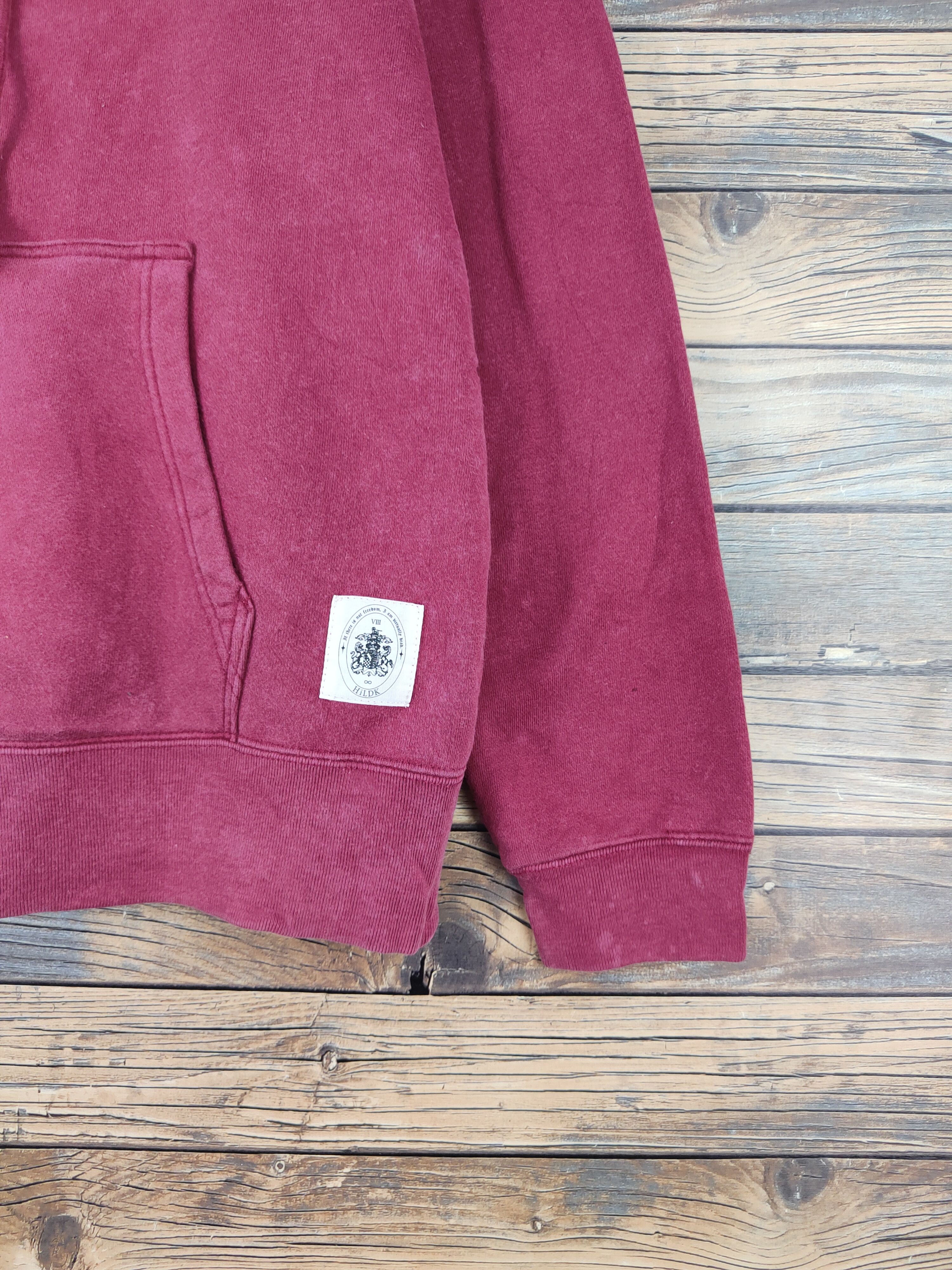 Japanese Brand Hildk Red Faded Hoodie Sweatshirts #W2050 Size US L / EU 52-54 / 3 - 8 Thumbnail