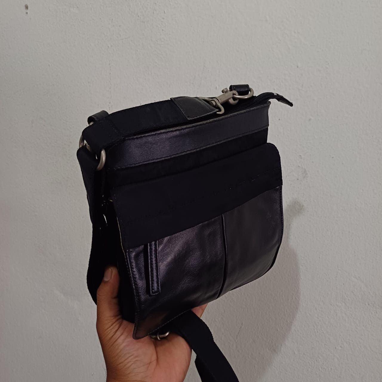 Japanese Brand 💥Last Drop💥Yohji Yamamoto Ysaccs Leather Nylon Sling Bag Size ONE SIZE - 5 Thumbnail