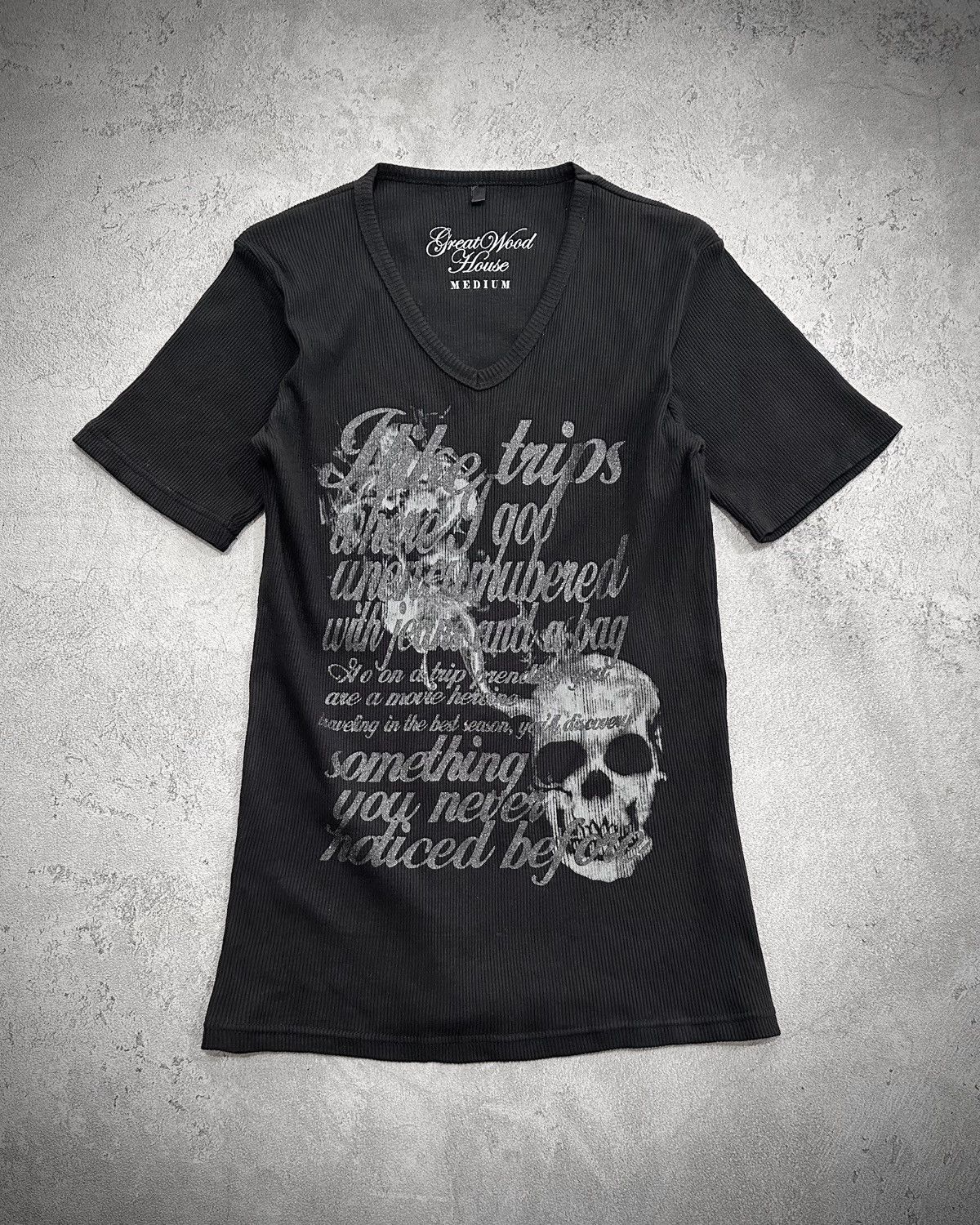 Japanese Brand Great Wood House Vneck Poem Tshirt Lgb Ifsixwasnine Style Size US M / EU 48-50 / 2 - 1 Thumbnail