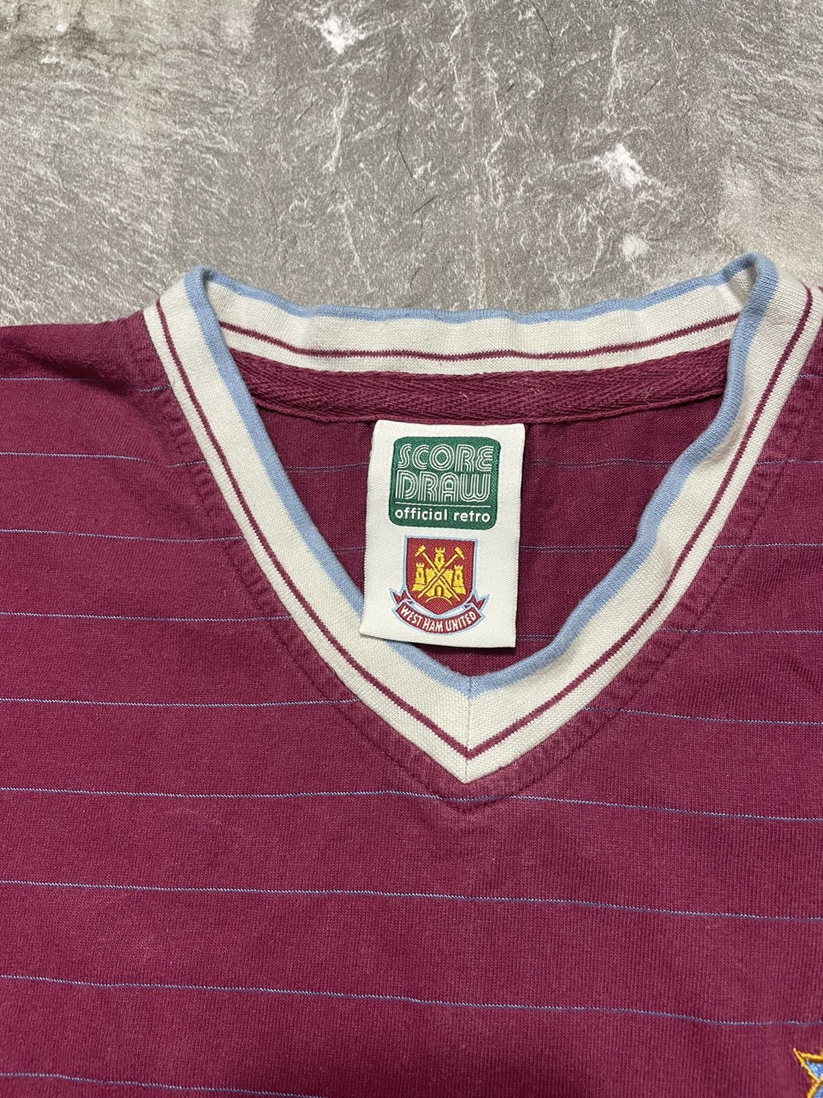 Vintage West Ham United 1986 Home Shirt Score Draw Retro New Remake Size US M / EU 48-50 / 2 - 4 Thumbnail