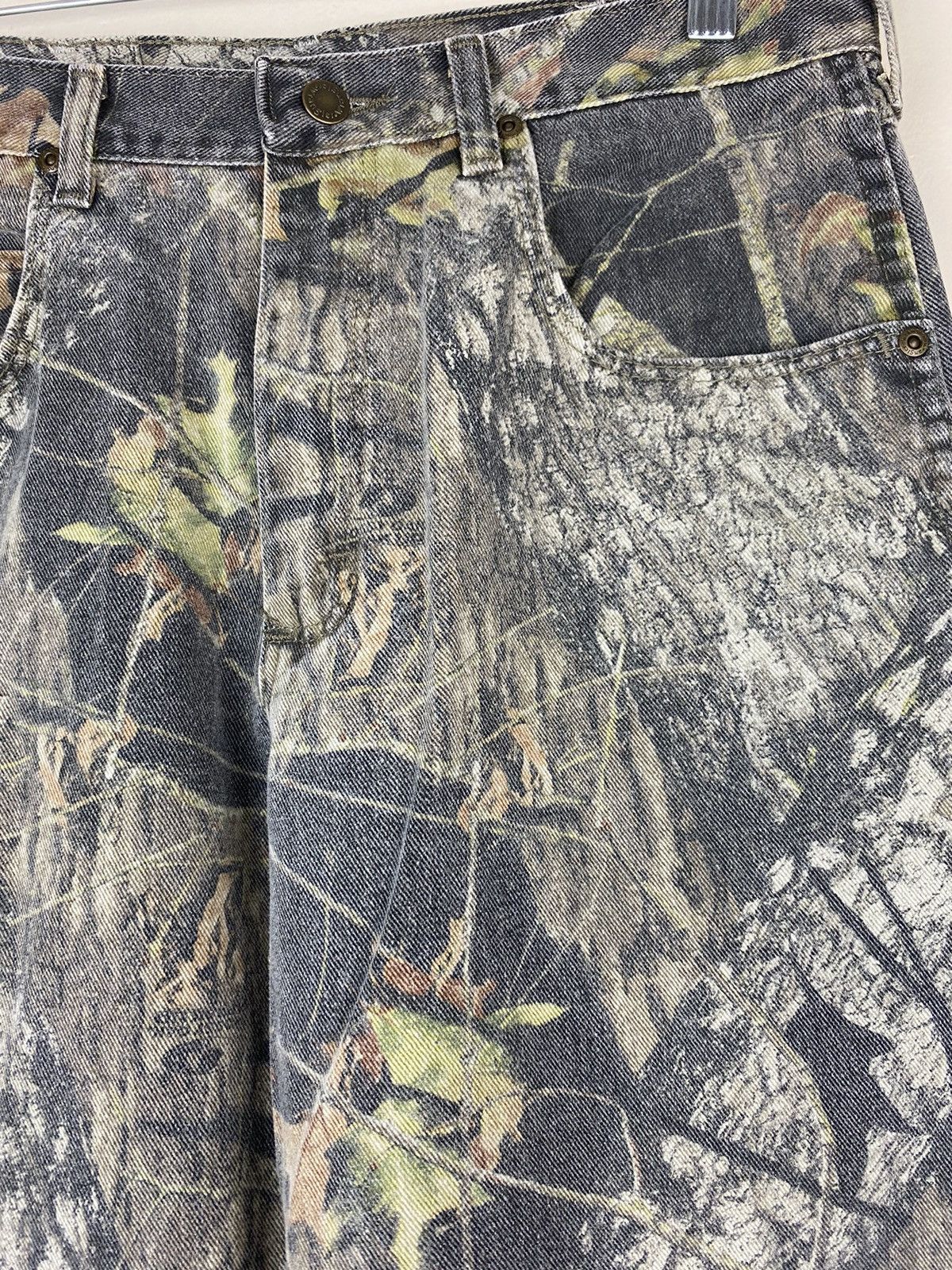 Vintage Faded Wrangler Double Knee Mossy Oak Real Tree y2k