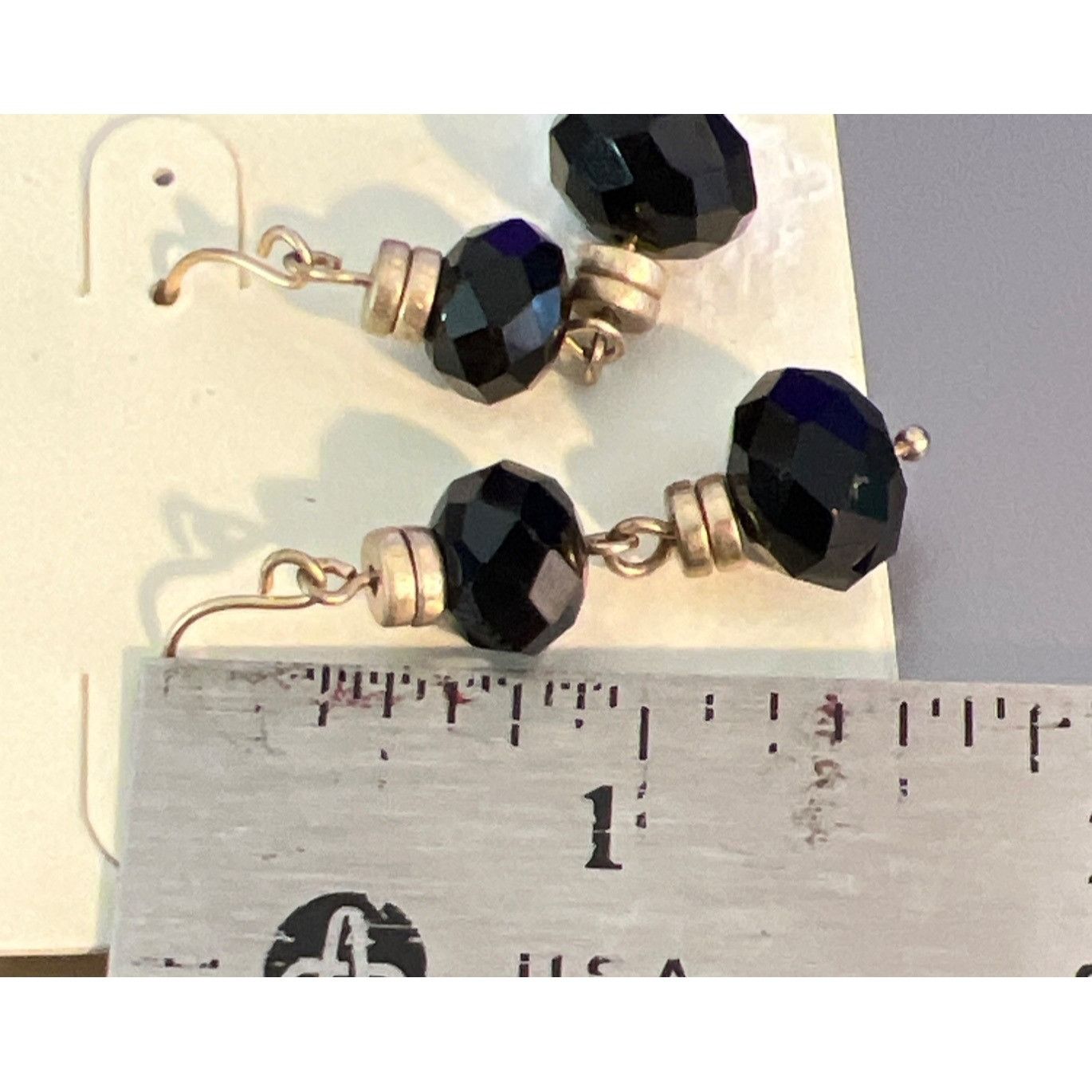 Kenneth Cole Kenneth Cole New York Black Glass Dangle Earrings Gold Tone Size ONE SIZE - 4 Thumbnail