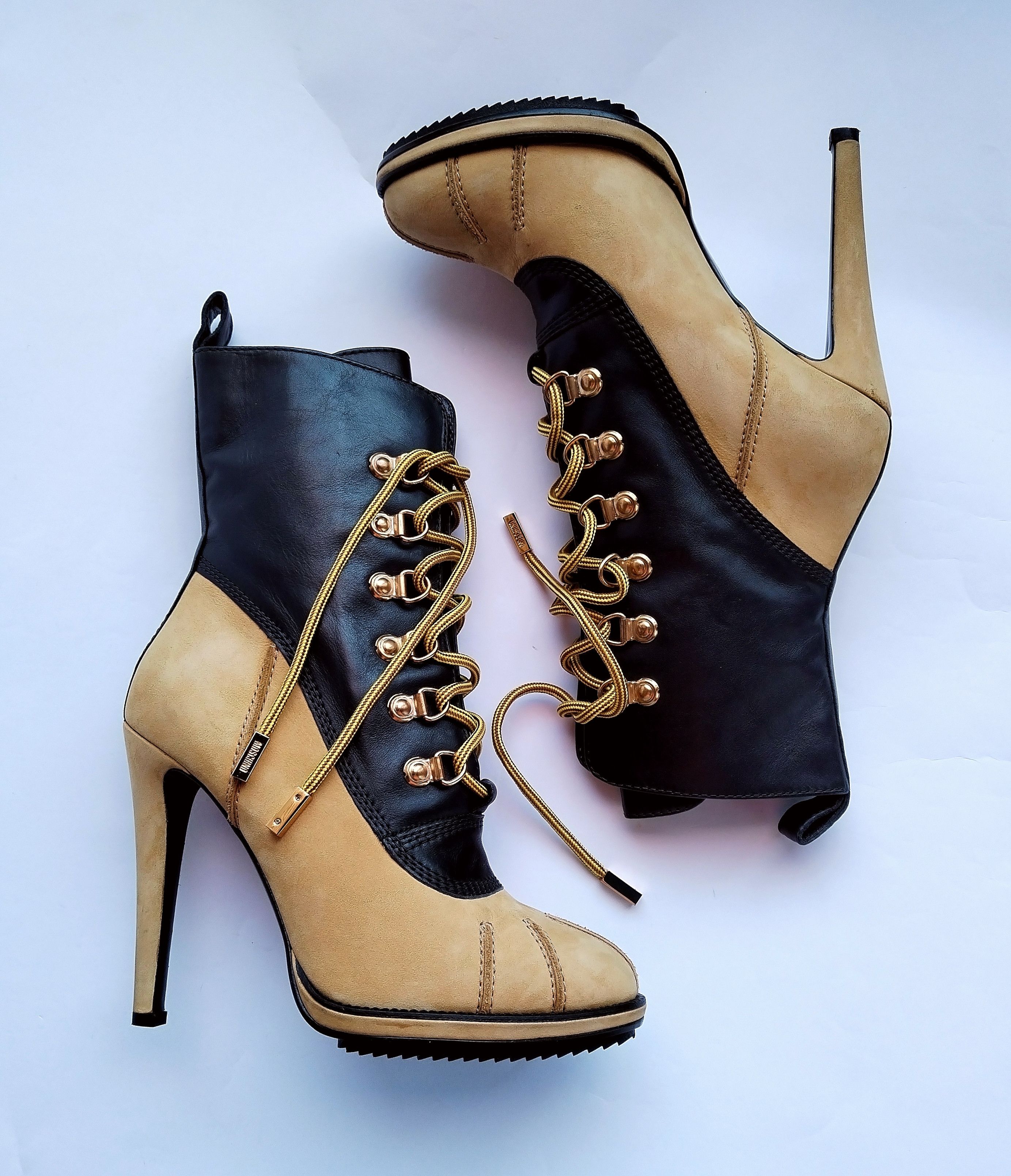 High heel suede ankle boots