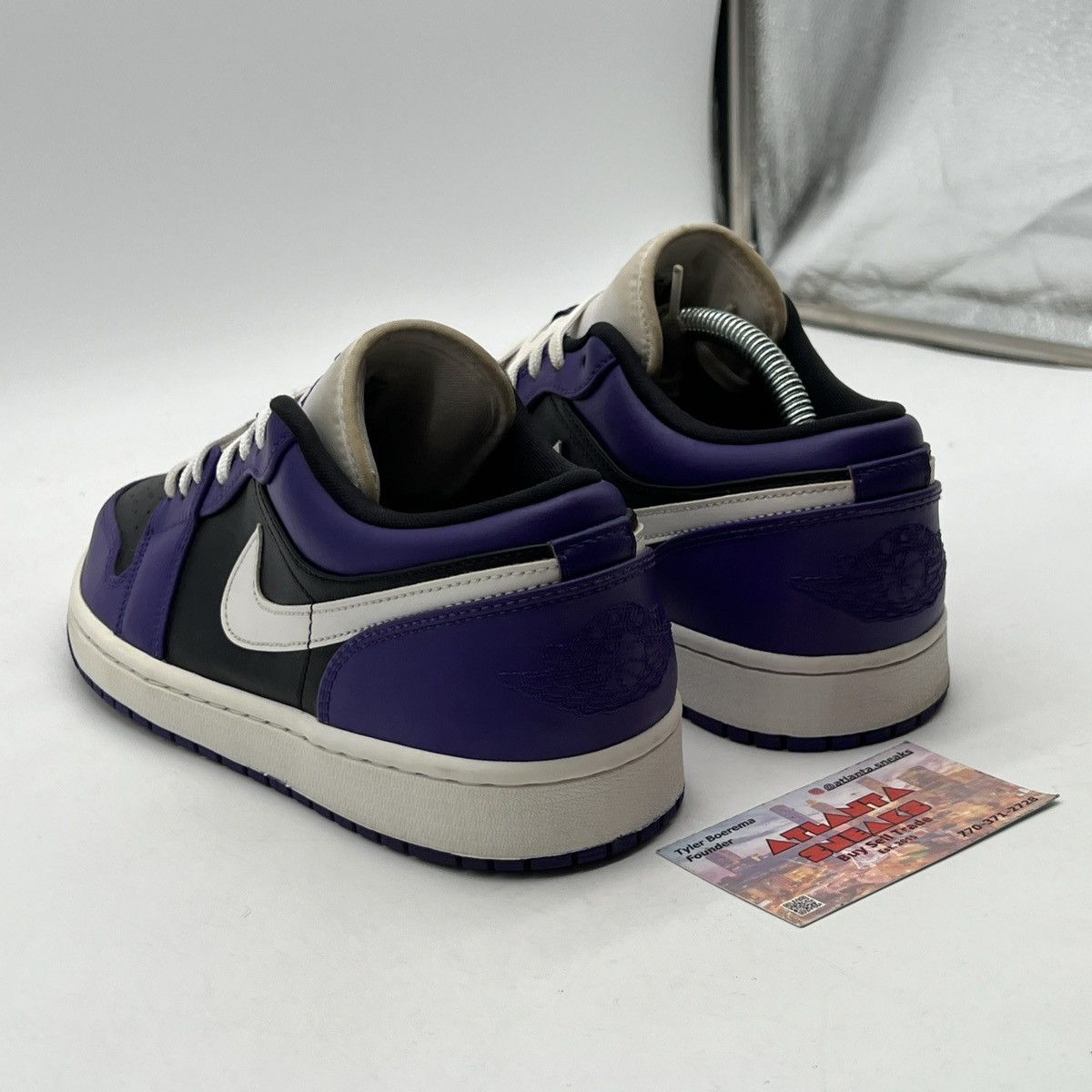 Jordan Brand Air Jordan 1 low court purple Size US 8.5 / EU 41-42 - 4 Thumbnail