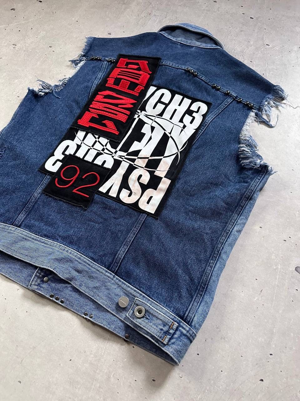 Diesel Diesel Denim Vest Punk Grunge Distressed Sleeveless Jacket Size US L / EU 52-54 / 3 - 11 Thumbnail