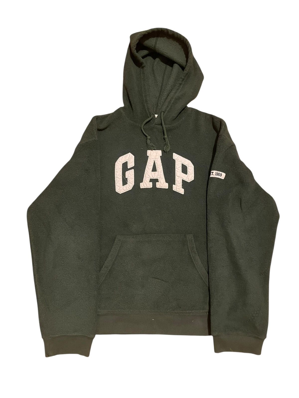 Gap Gap Vintage 90s Green Fleece Teddy Men Pullover Hoodie Sz L Size US L / EU 52-54 / 3 - 1 Thumbnail
