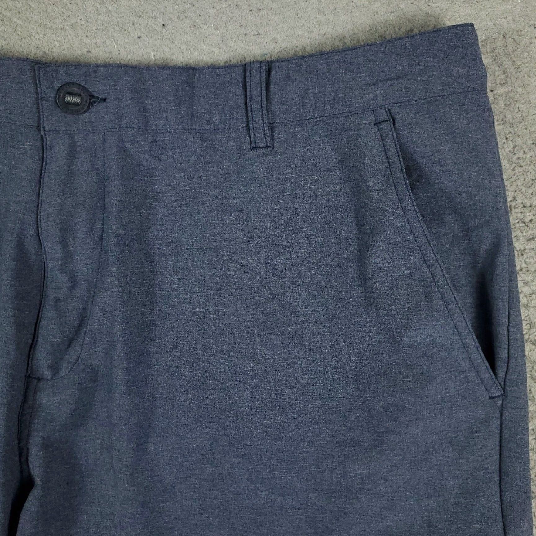 Puma Puma Shorts Mens 40 Blue Golf Casual Flat Front Chino Pants - Regular Fit, Logo, Zip, Polyester, 4 Pockets - Classic Sportswear, Men, 40 Size US 40 / EU 56 - 3 Thumbnail