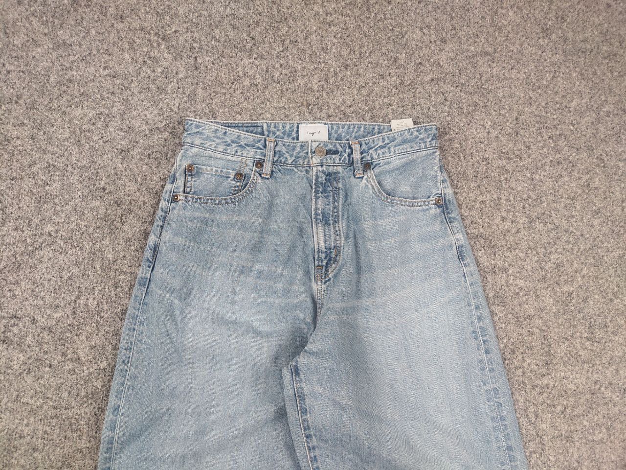 Japanese Brand Ungrid 2114071 Vintage Japan Wide Leg Baggy Distressed Jeans Size 26" / US 2 / IT 38 - 5 Thumbnail