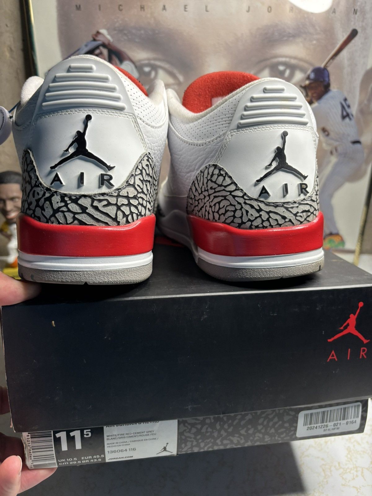 Jordan Brand Air Jordan 3 Retro Hall of Fame 2018 Size US 11.5 / EU 44-45 - 7 Thumbnail