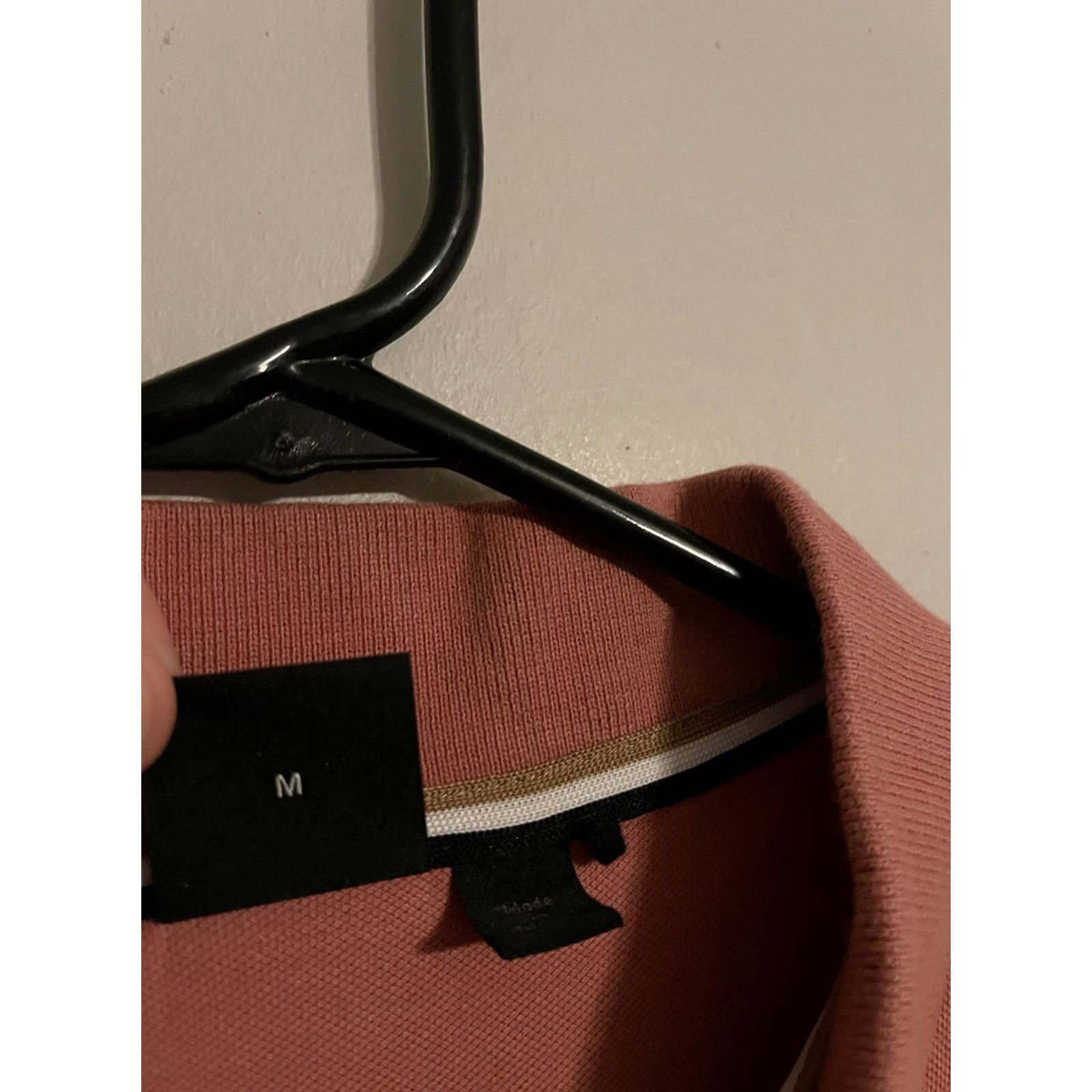Hugo Boss HUGO BOSS Polo Shirt Men's Medium Pink Cotton Chest Logo S/S Size US M / EU 48-50 / 2 - 3 Thumbnail