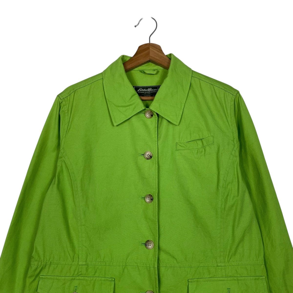 Eddie Bauer Eddie Bauer Green Cotton Jacket Size L / US 10 / IT 46 - 2 Thumbnail