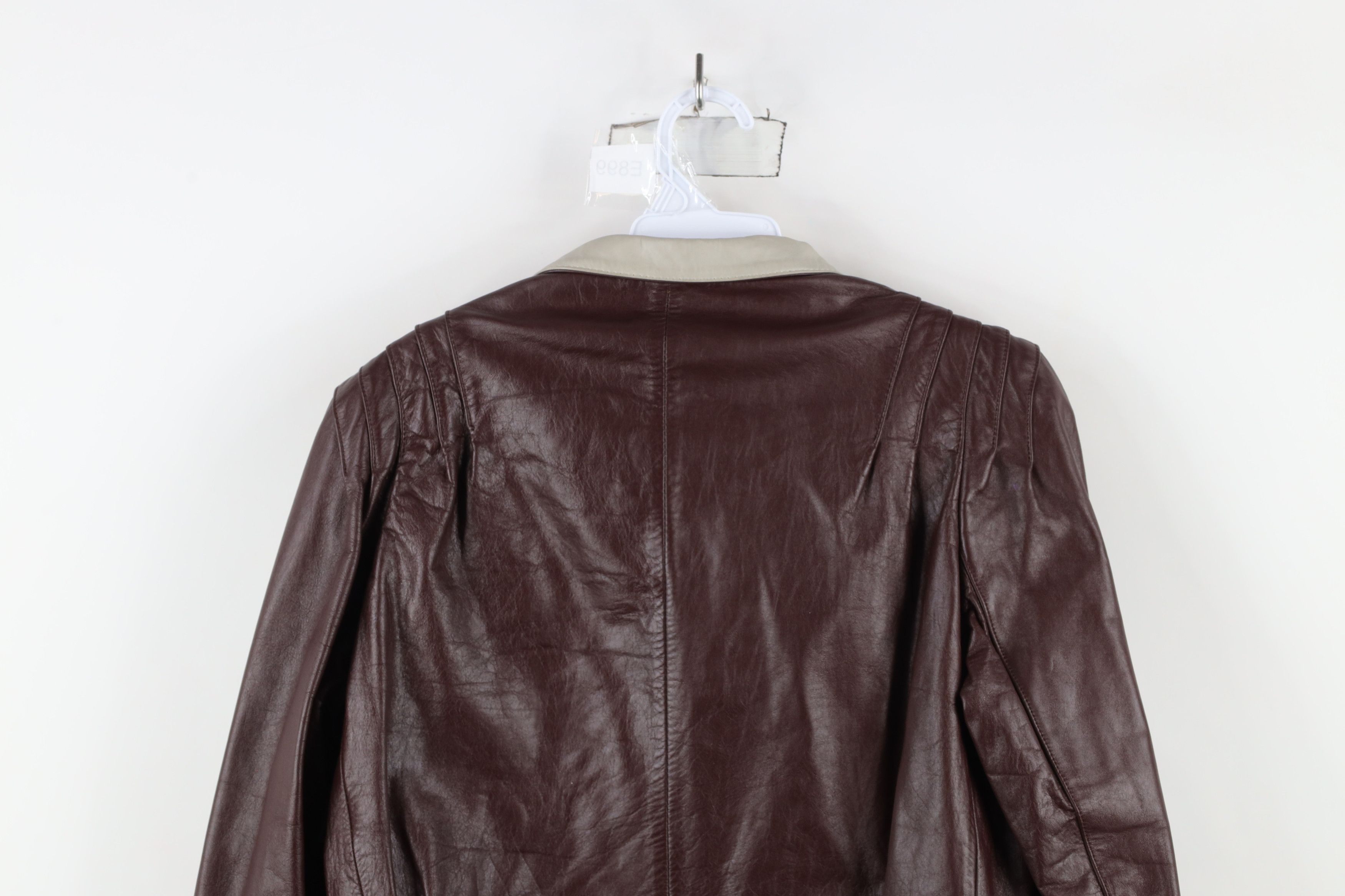 Vintage Vintage 80s 90s Streetwear Leather Bomber Jacket Oxblood Red Size M / US 6-8 / IT 42-44 - 9 Thumbnail