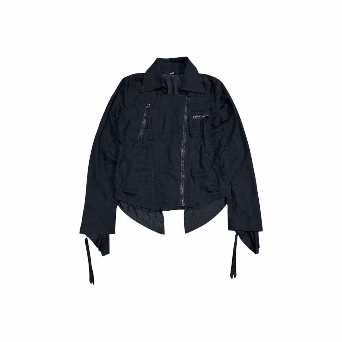 If Six Was Nine × Japanese Brand 🔥Sick Y2K Sly Asymmetric Jacket Double Layer Cinch Size US S / EU 44-46 / 1 - 1 Thumbnail