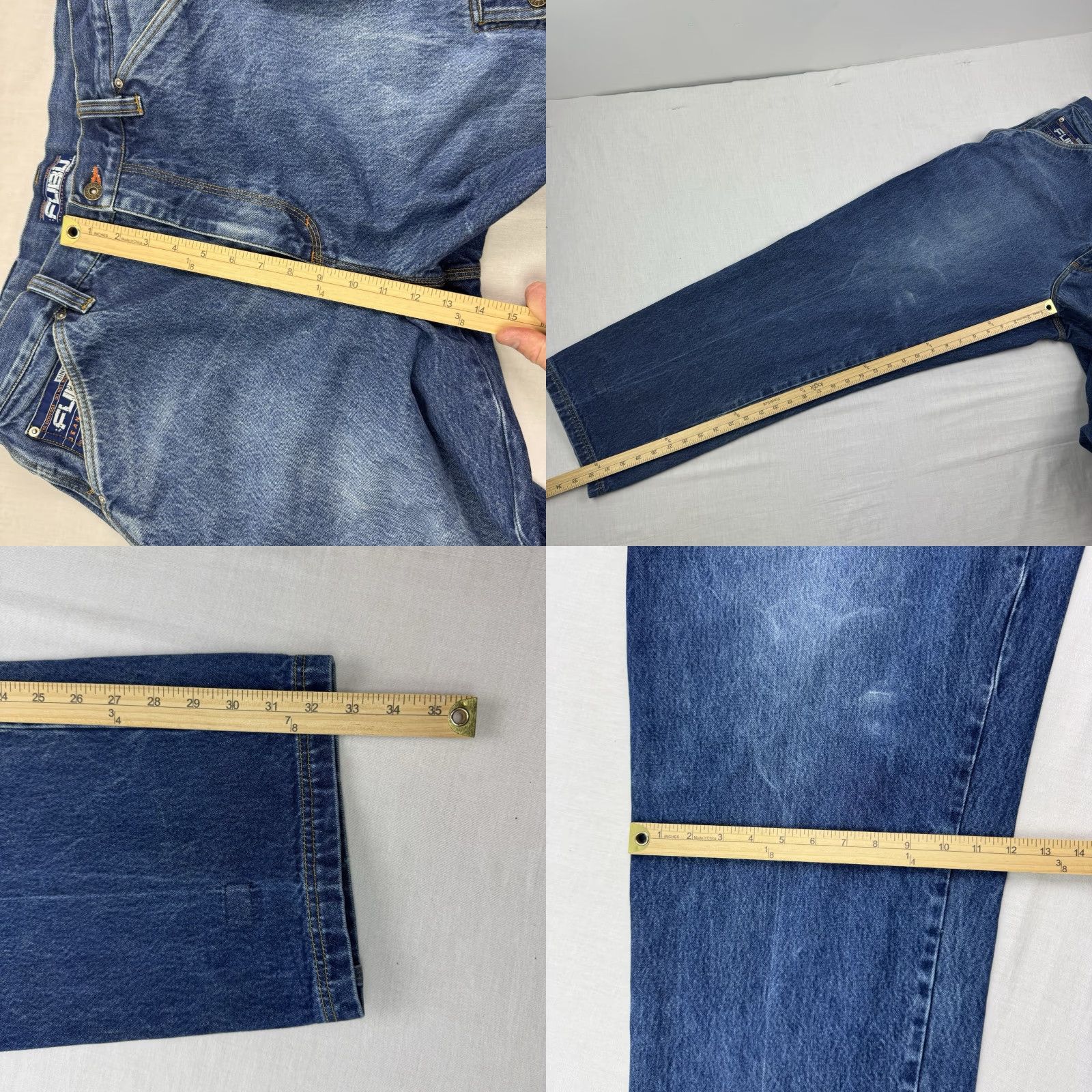 Fubu VINTAGE FUBU Jeans Cargo Baggy 36x34 Adult Blue 90s Y2K Grunge Hip Hop Hipster Wide-Leg Mens Size US 36 / EU 52 - 9 Thumbnail