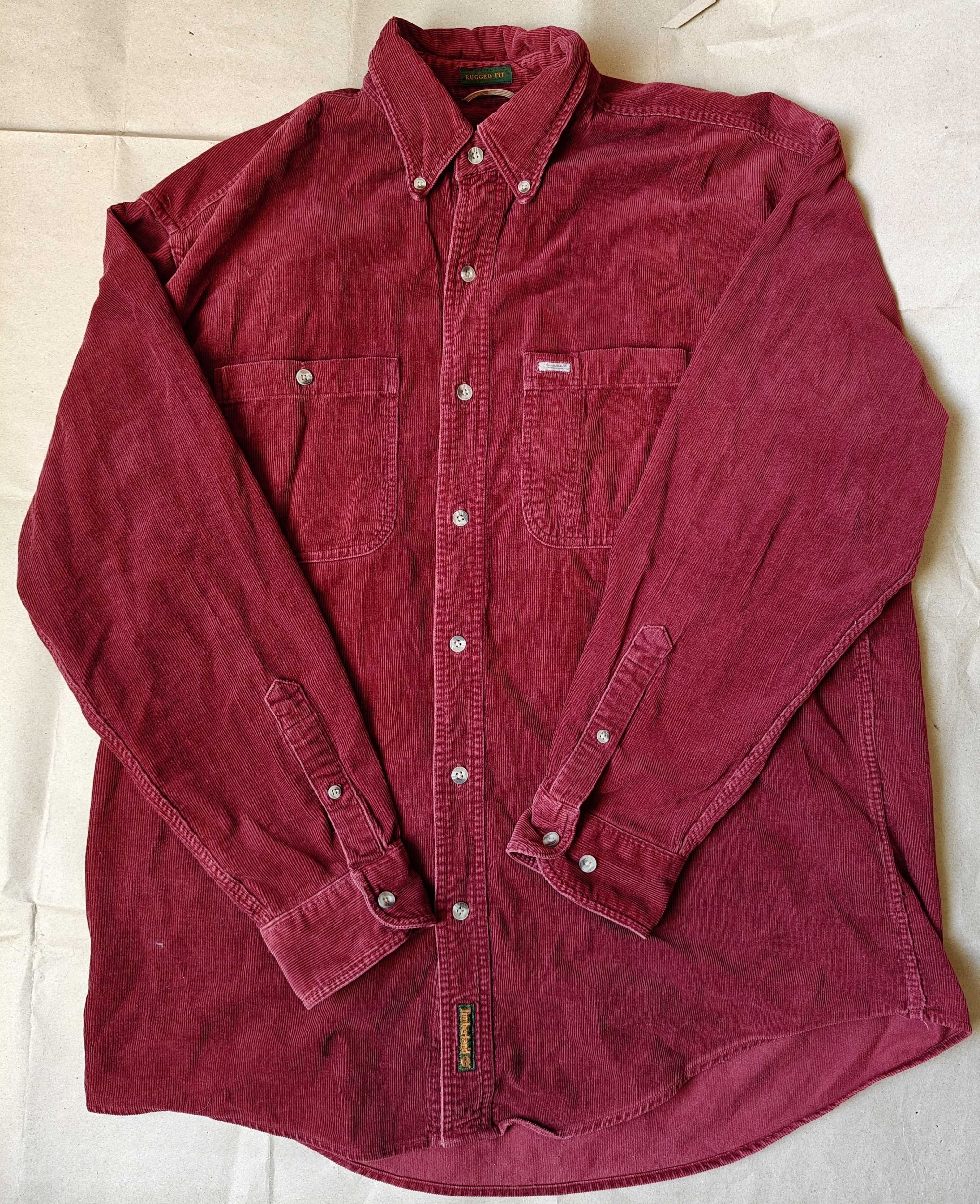 Timberland Vintage 1998 Timberland Weathergear Corduroy Shirt Burgundy Size US M / EU 48-50 / 2 - 1 Thumbnail