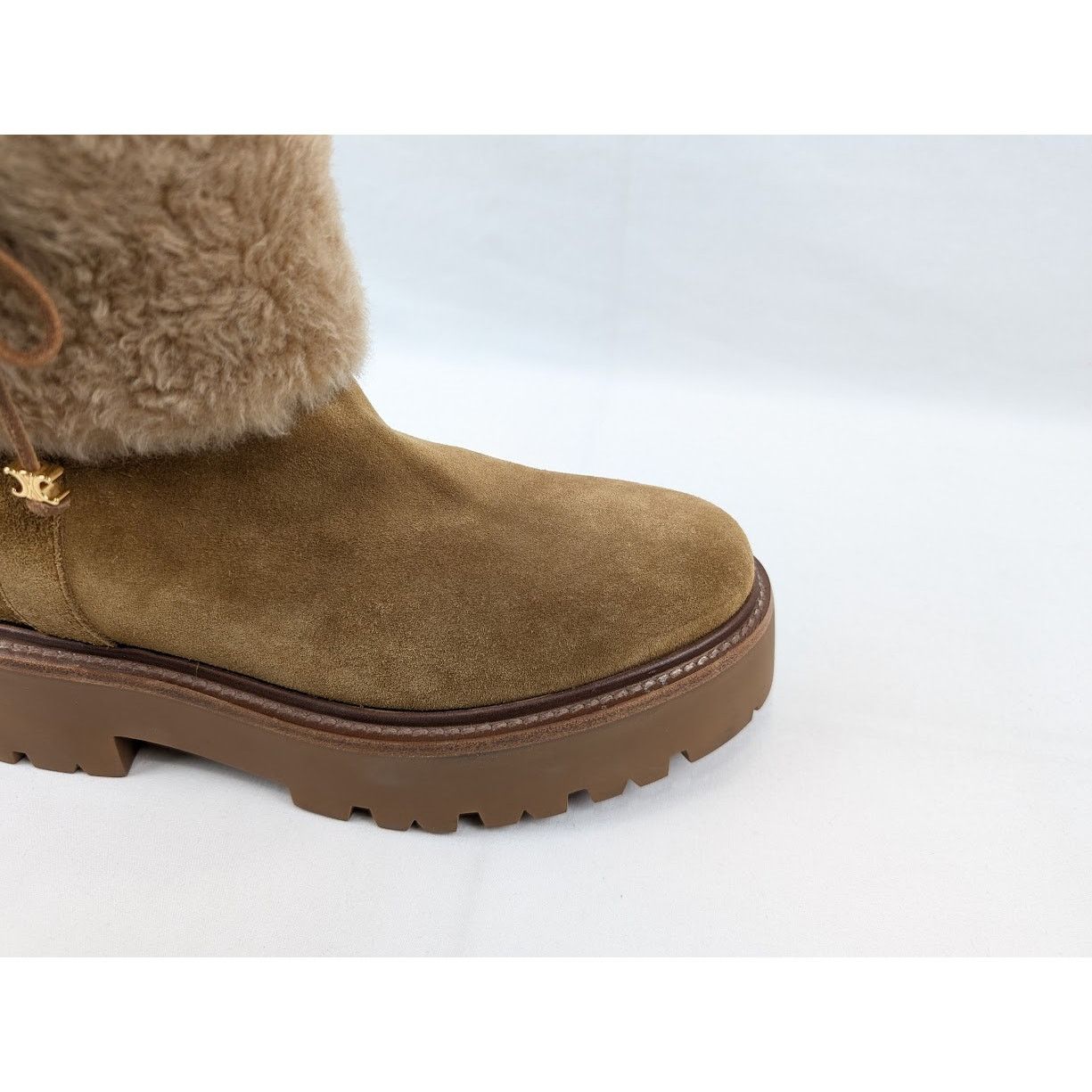 Celine o1rshd1 Shearling Boots in Brown Size US 11 / IT 41 - 3 Thumbnail