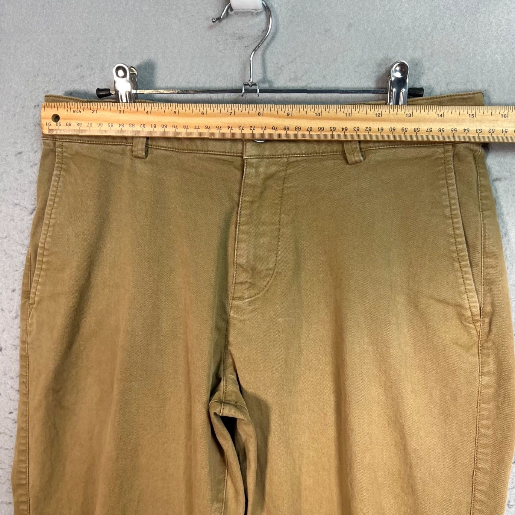 Vintage Flint & Tinder Mens Chino Pants 30 Khaki Beige Cotton Size US 30 / EU 46 - 5 Thumbnail