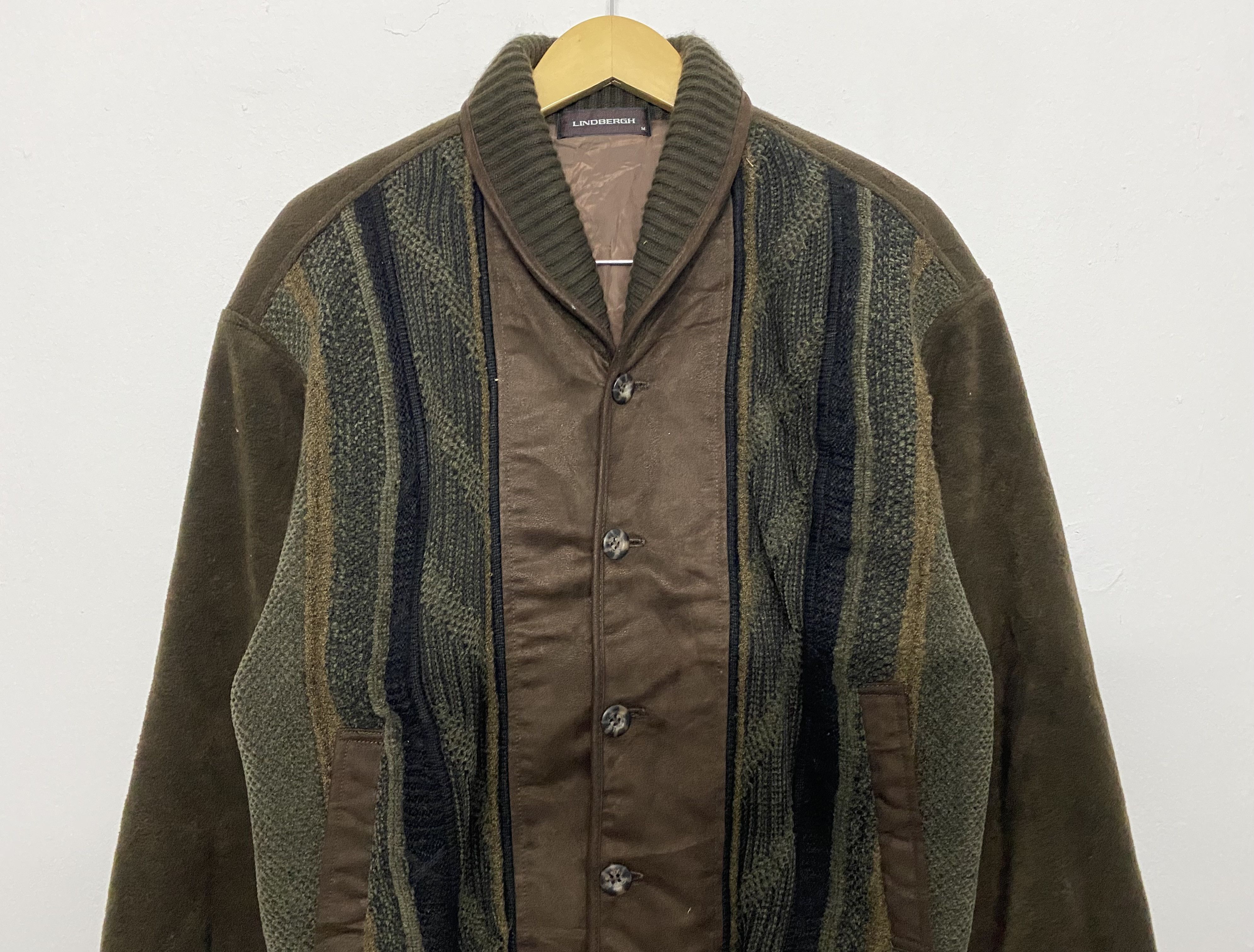 Lindbergh VINTAGE LINDBERGH Suede Knitted Bomber Jacket Size US M / EU 48-50 / 2 - 3 Thumbnail