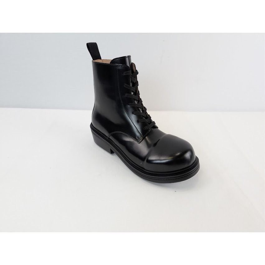Bottega Veneta o1rshd1 Fireman Ankle Boots in Brushed Vinyl Black Size US 9 / EU 42 - 3 Thumbnail
