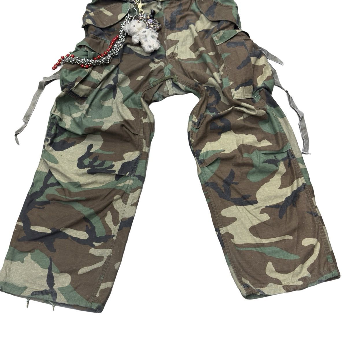 vintage original 107 camouflage bondage baggy cargo pants