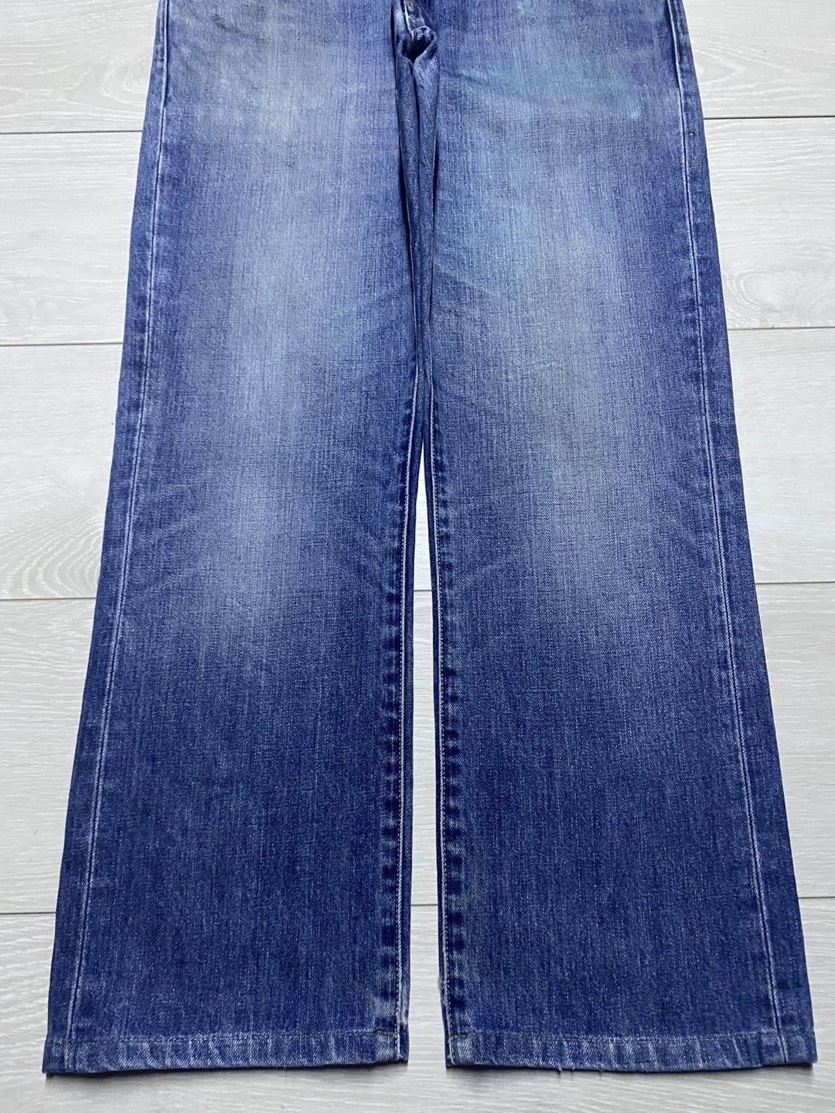 Takashi Murakami × Uniqlo Vintage Uniqlo UJ Faded Wash Distressed Loose Jeans Size US 33 - 5 Thumbnail