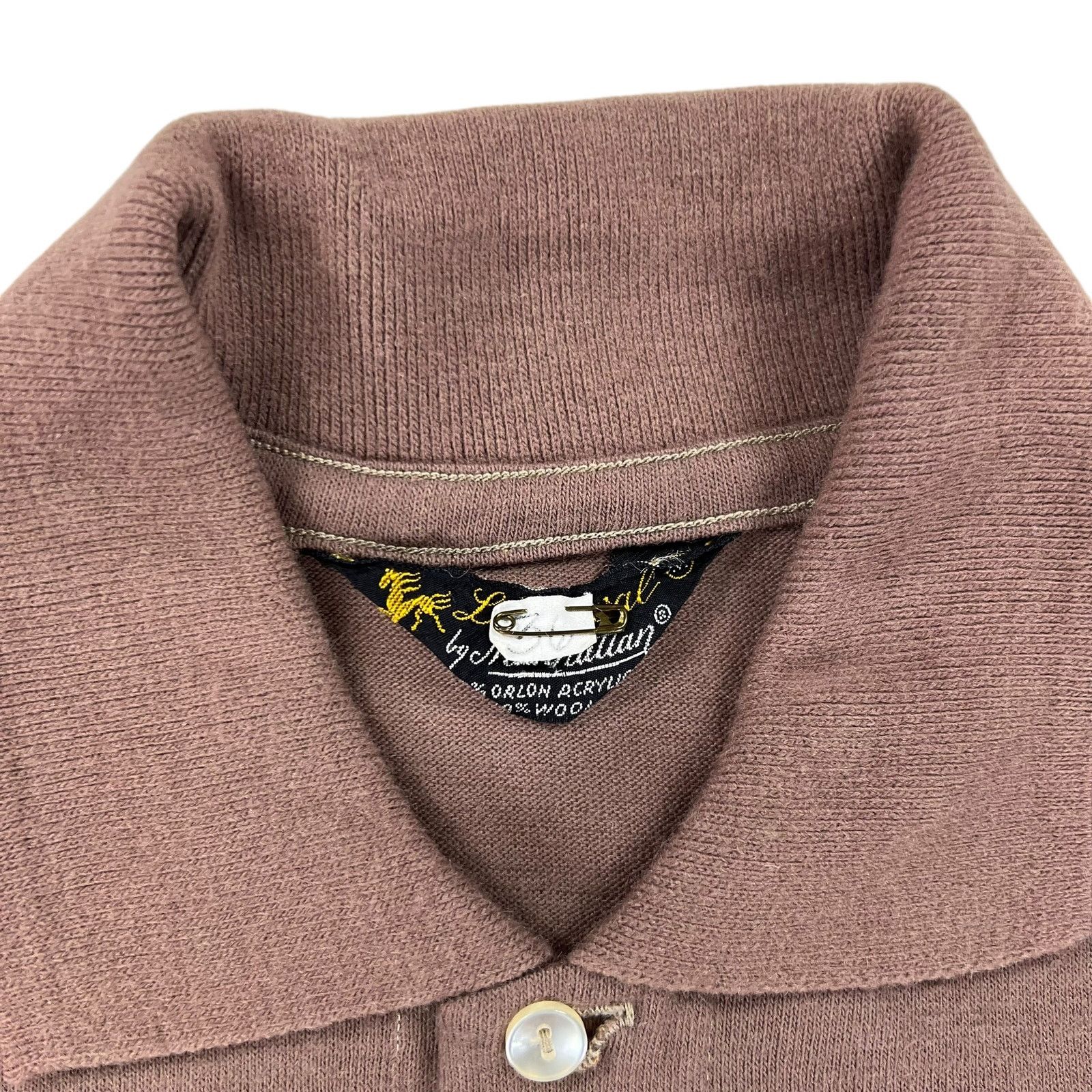 Vintage Vintage 70s orlon acrylic brown polo shirt (S) Size US S / EU 44-46 / 1 - 6 Thumbnail