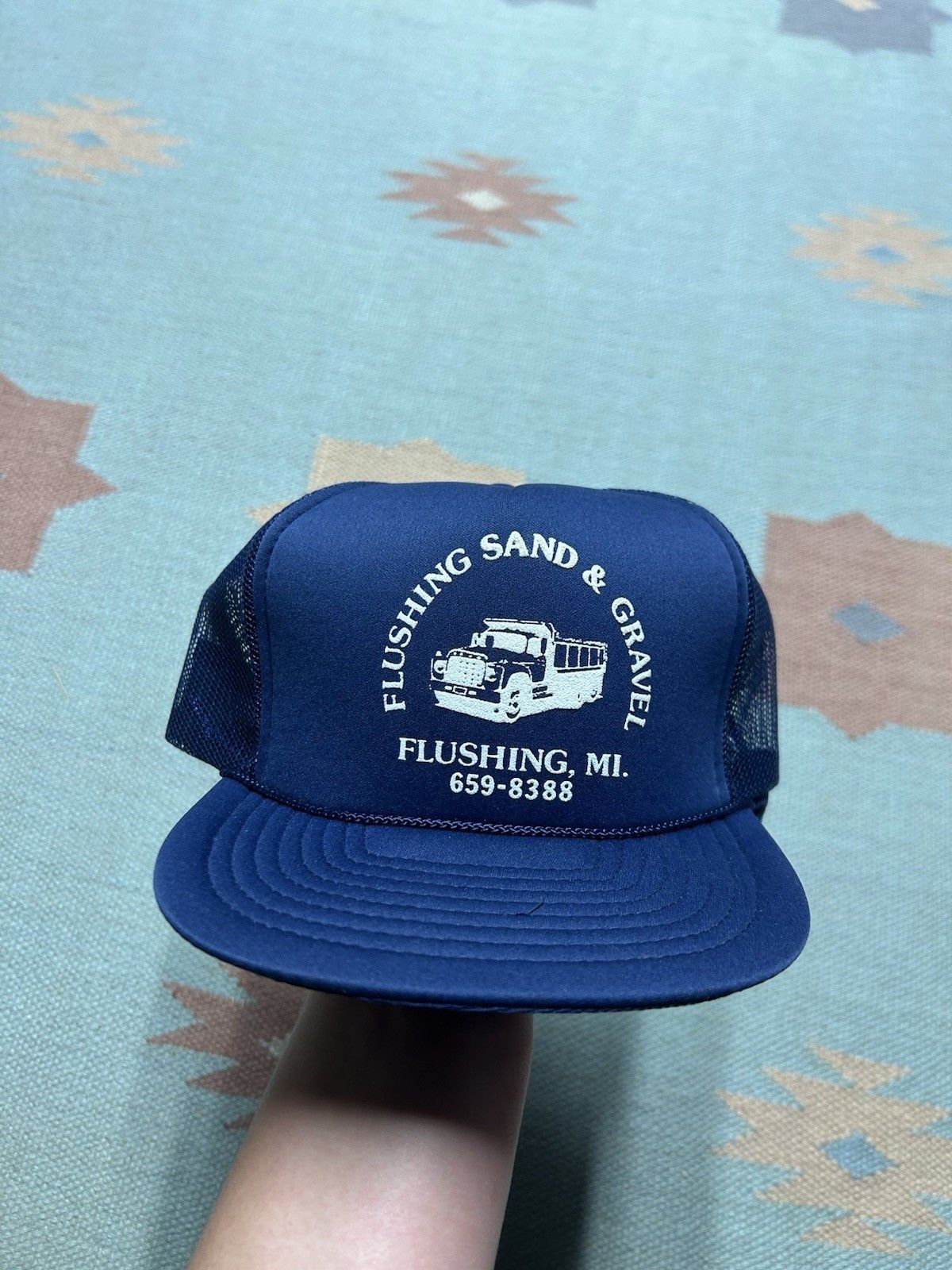 Vintage Vintage trucker hat flushing sand gravel flushing Michigan Size ONE SIZE - 2 Thumbnail
