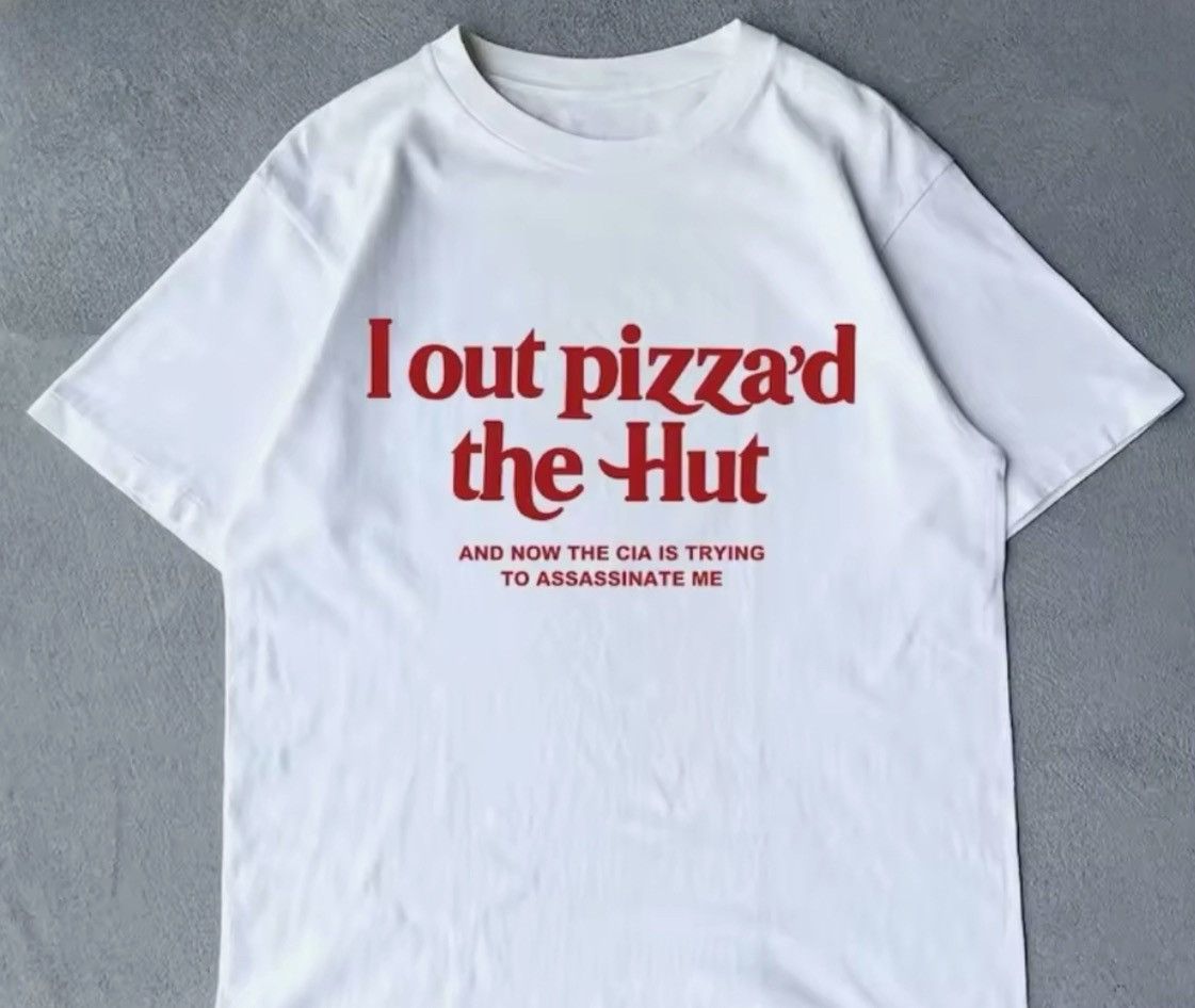 Vintage Pizza Twitter Meme Cotton T-shirt Size US M / EU 48-50 / 2 - 3 Thumbnail