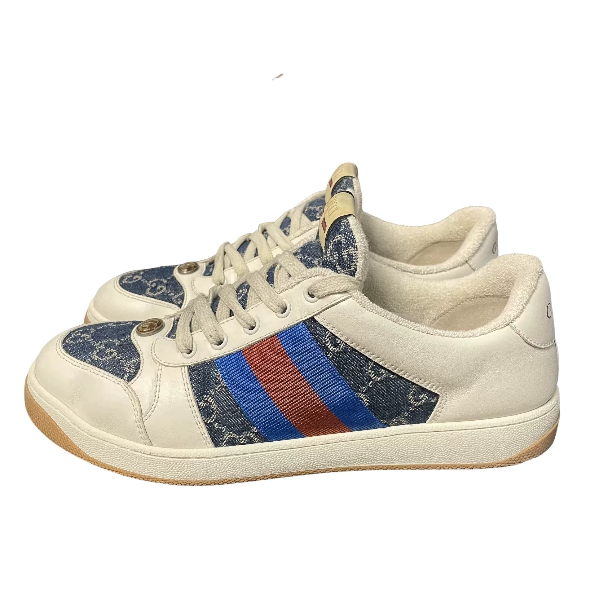 Gucci Gucci GG Distressed Low-Top Sneakers Size 9.5 Size US 9.5 / EU 42-43 - 1 Thumbnail