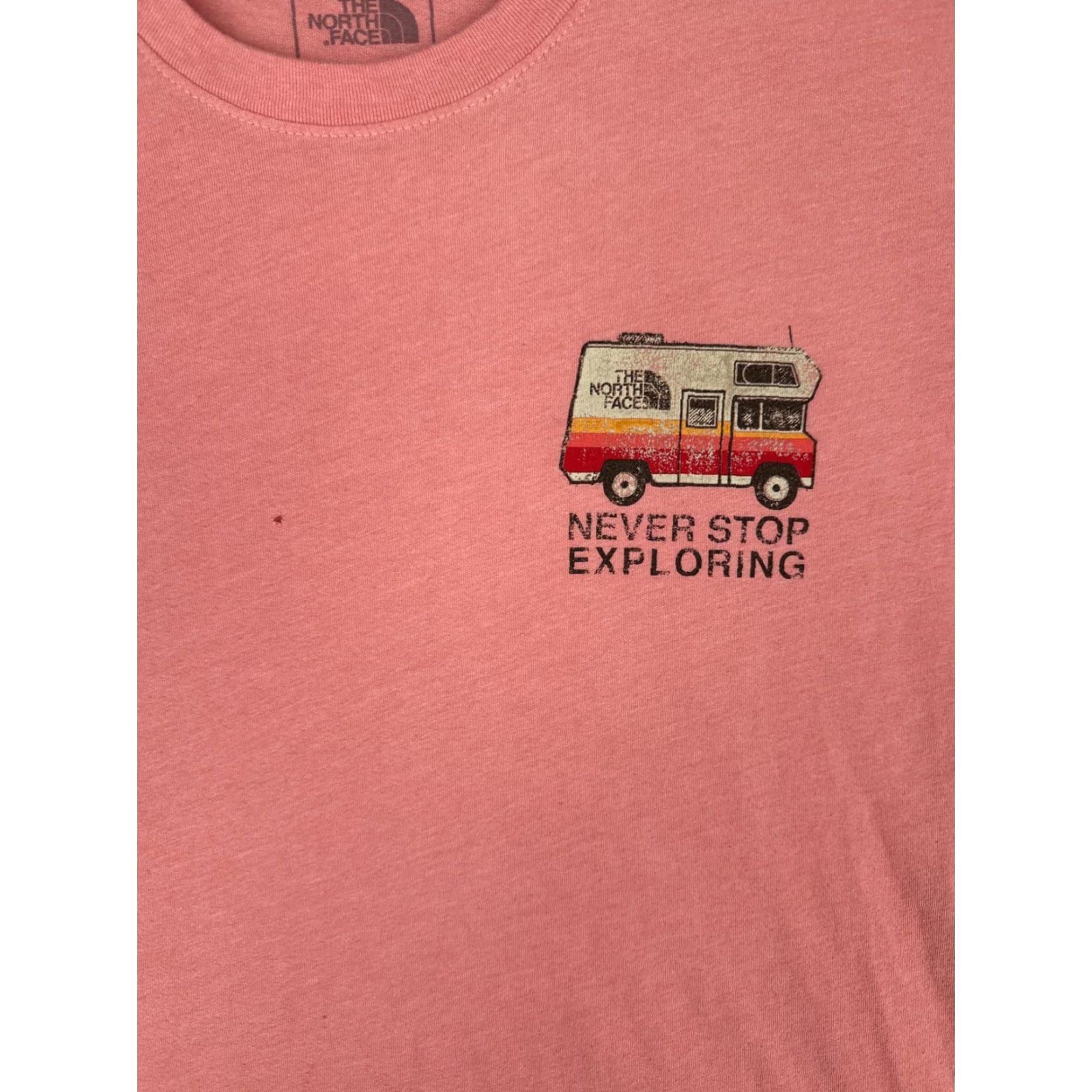 The North Face The North Face Shirt Mens Medium Pink RV Never Stop Exploring Graphic Crew Neck Short Sleeve Tee Size US M / EU 48-50 / 2 - 6 Thumbnail