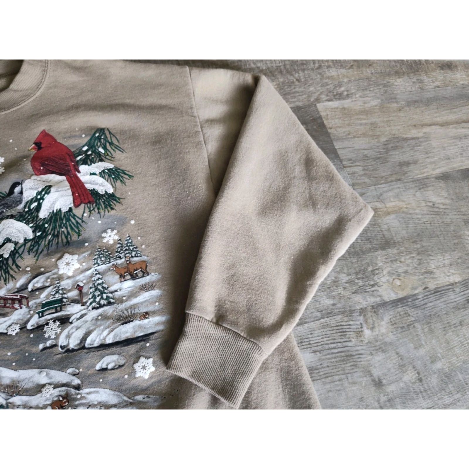 Endless Endless Designs Vtg Cardinal Winter Scene USA Made Sweatshirt Crewneck Fleece M Size M / US 6-8 / IT 42-44 - 4 Thumbnail