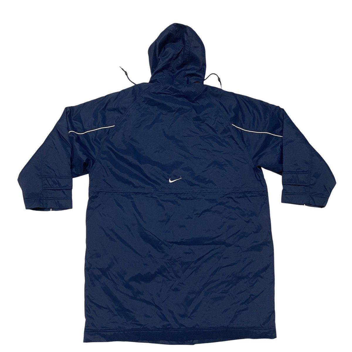 Japanese Brand × Nike × Vintage Vintage 1990s Nike Swoosh Centre Long Parka Jackets Size US L / EU 52-54 / 3 - 3 Thumbnail