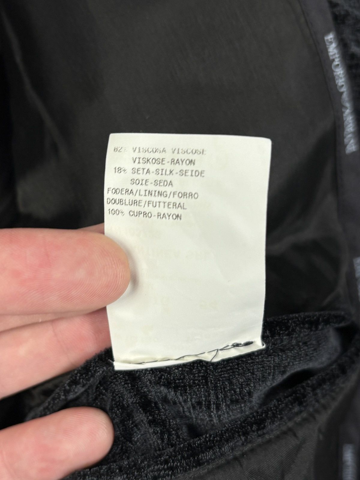 Emporio Armani F/W 2005 Emporio Armani Velvet Suit Jacket Vintage Velour 54 Size 54R - 9 Thumbnail