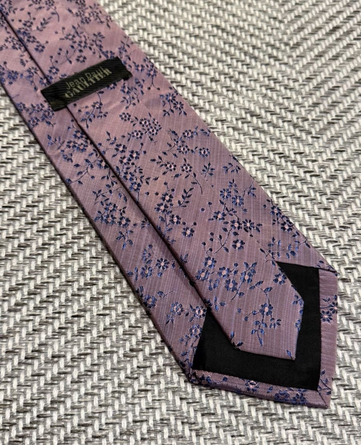 Jean Paul Gaultier Jean Paul Gaultier Light Purple Floral Vine Tie K24 Size ONE SIZE - 6 Thumbnail