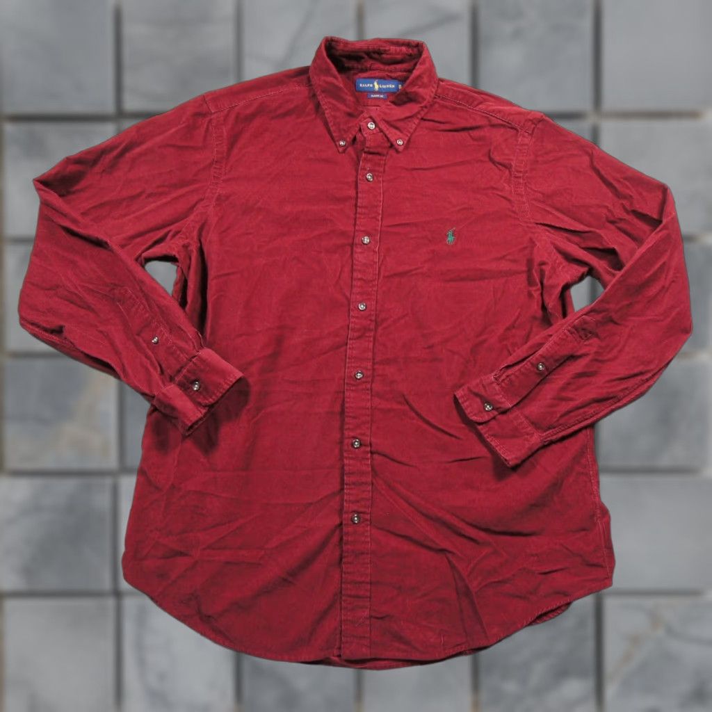 Ralph Lauren Ralph Lauren Shirt Mens XLarge Red Button-Down Corduroy Classic Fit Preppy Pony - XL Red Button-Up Long Sleeve Casual Mens Size US XL / EU 56 / 4 - 1 Thumbnail