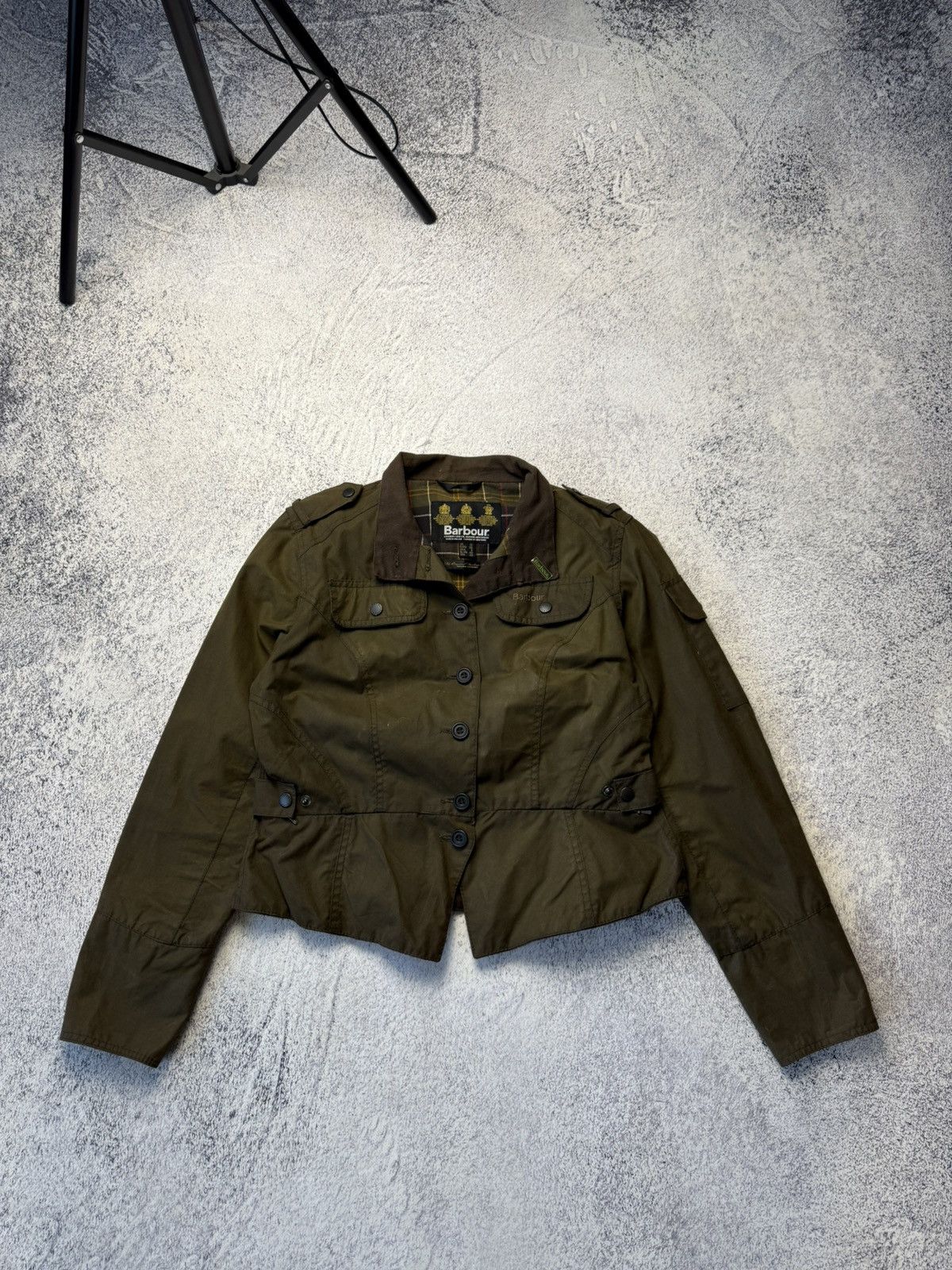 コート BARBOUR Woman Coat Green LQU1819 GN32 Vintage Barbour Quilted Women's Jacket Single Layer Snap