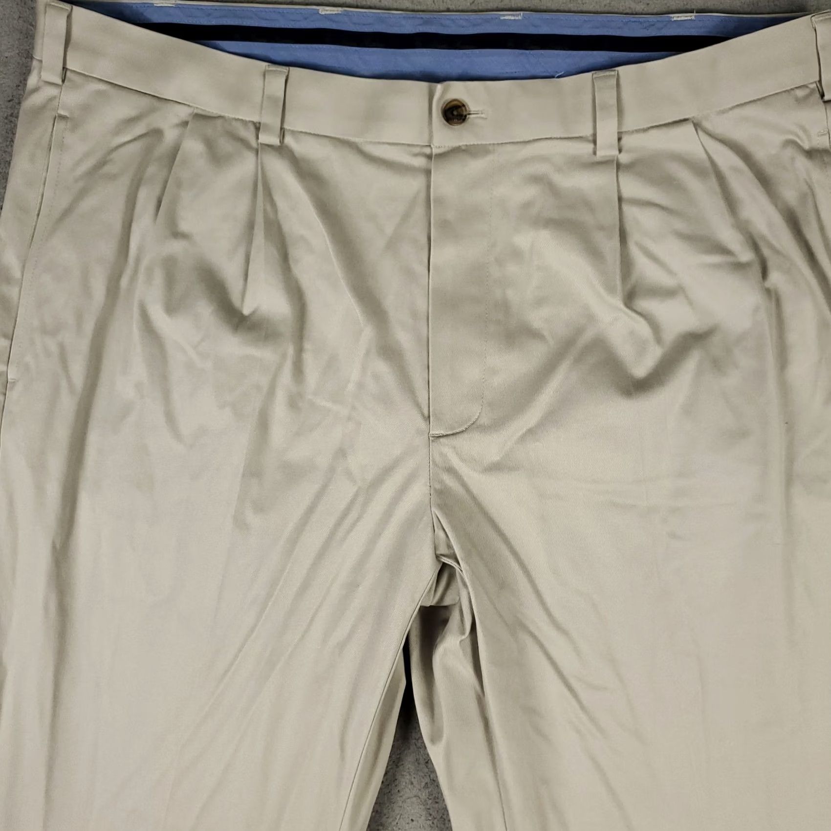 Brooks Brothers Brooks Brothers Pants Mens Size 38x30 Beige Elliot Pleated Chino Trousers Size US 38 / EU 54 - 2 Thumbnail