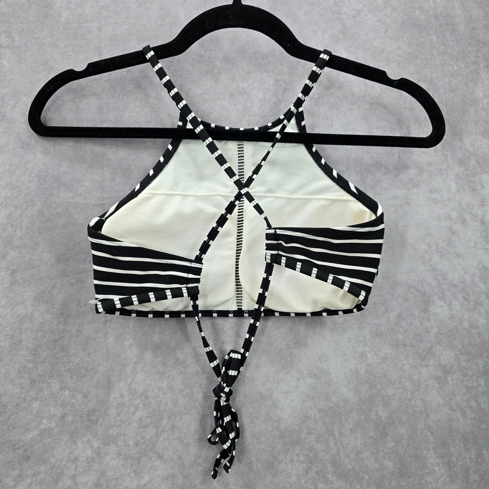 Other Xhilaration Black White Stripe Crisscross Bikini Top Medium Size ONE SIZE - 5 Thumbnail