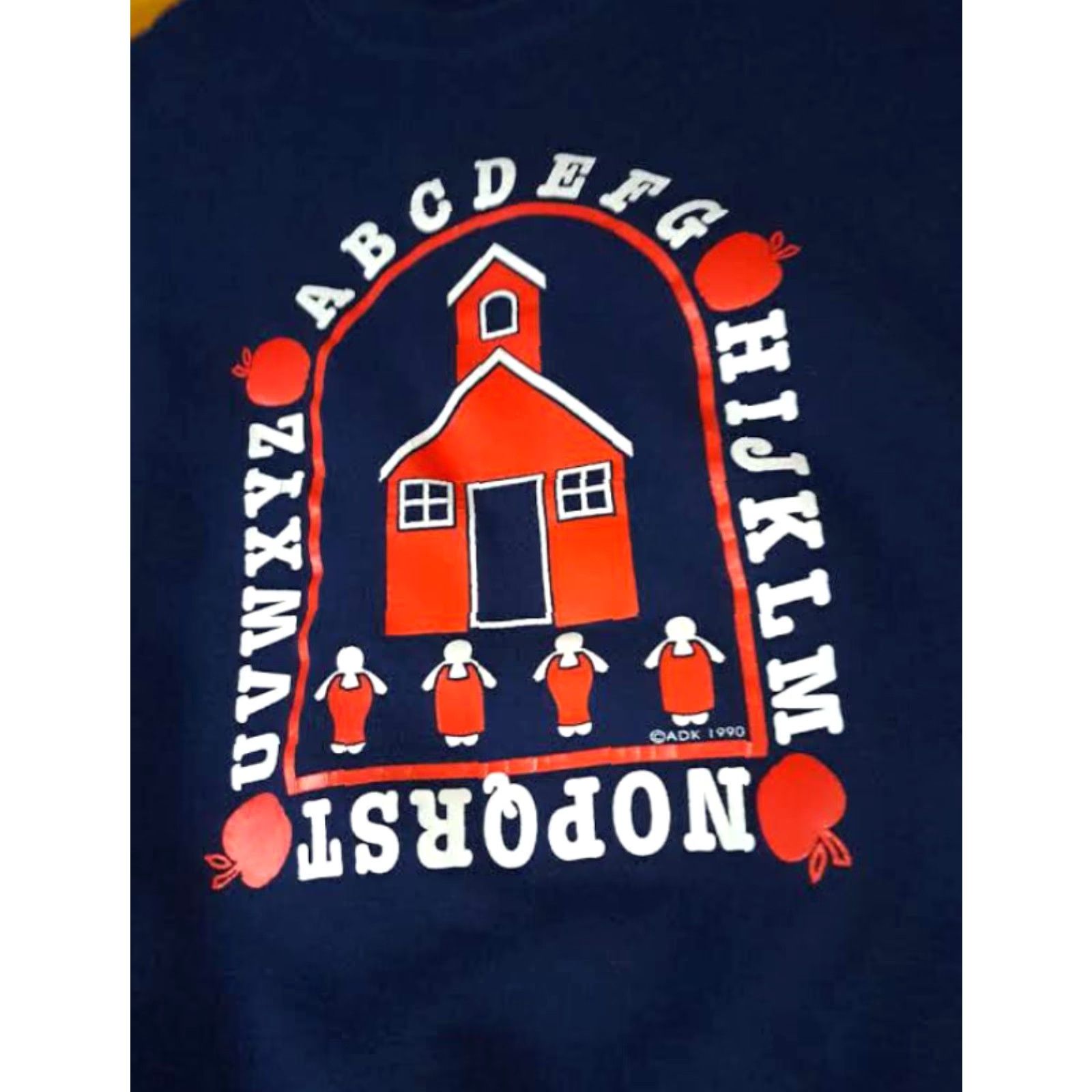 Jerzees VINTAGE Jerzees Sweatshirt 3XL Unisex Adults Pullover Navy Blue USA Teacher Canvas 1990 27in long pit to pit Size US XXL / EU 58 / 5 - 3 Thumbnail