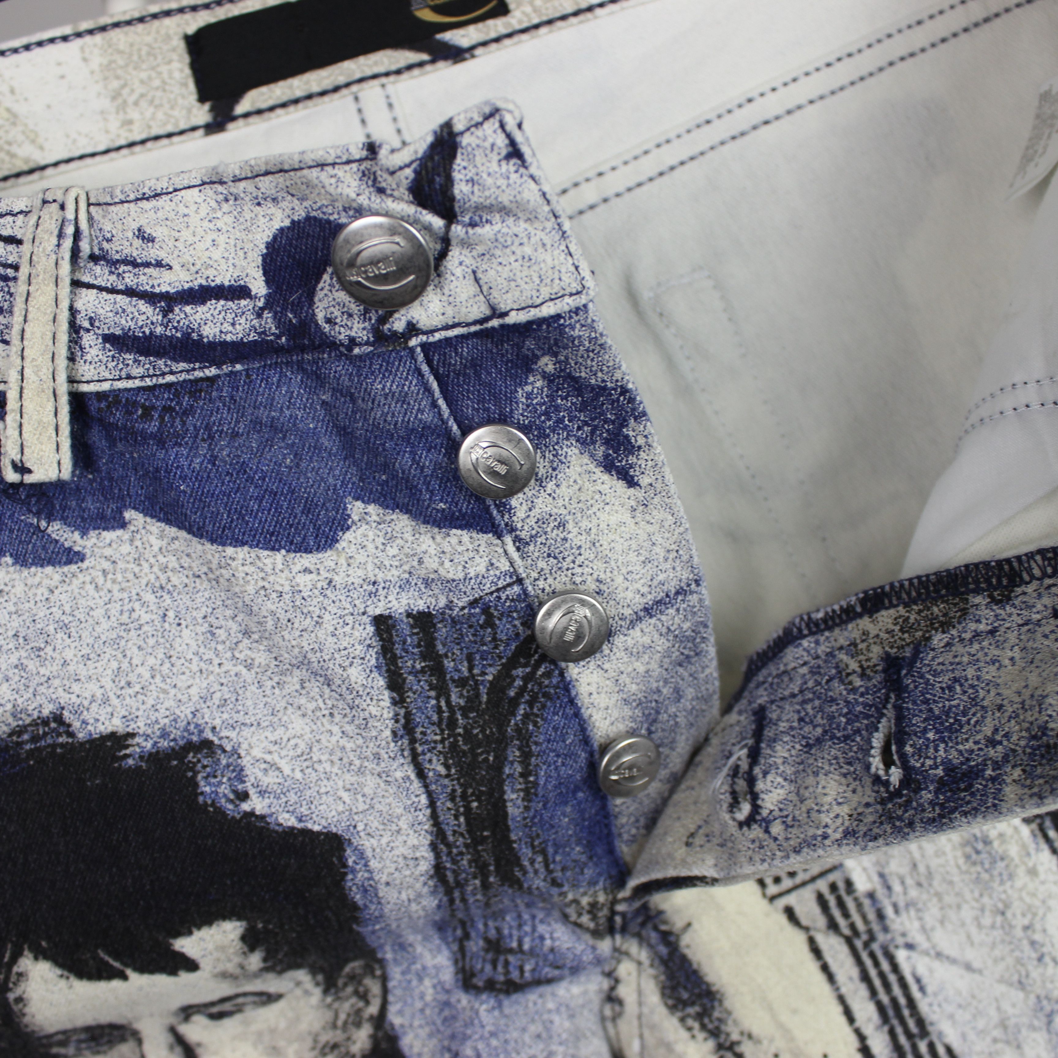 Roberto Cavalli Roberto Cavalli denim napoleon pants printed 32 46 multi Size US 32 / EU 48 - 9 Thumbnail