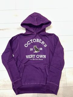 OVO Octobers Very Own Collegiate Hoodie Sz L Preowned Grey