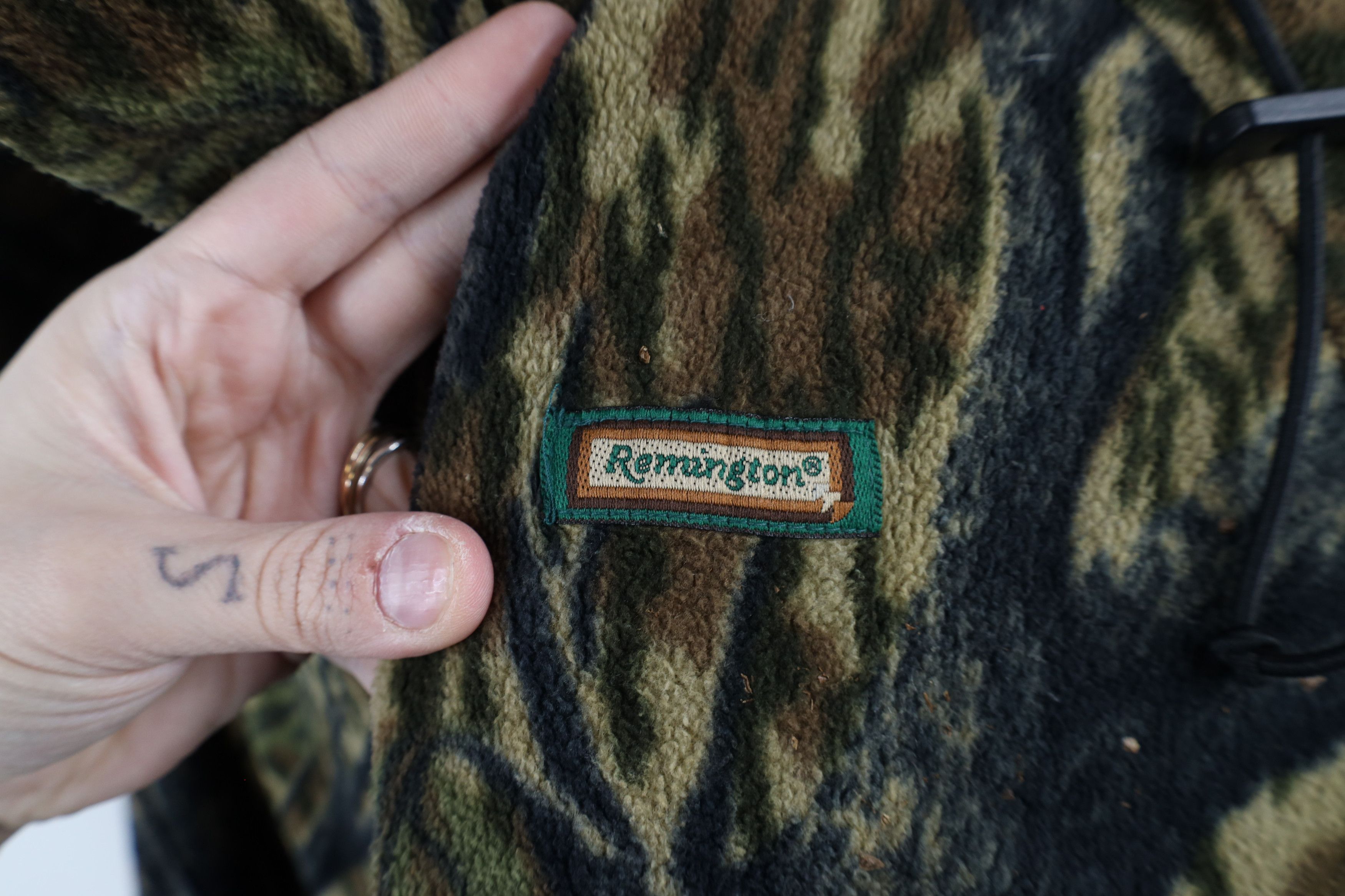 Vintage Vintage 90s Remington Camouflage Fleece Hooded Parka Jacket Size US XL / EU 56 / 4 - 4 Thumbnail