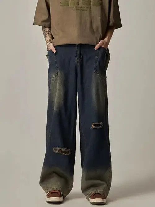 Japanese Brand × Jean High street distressed wide leg jeans Size US 32 / EU 48 - 2 Thumbnail