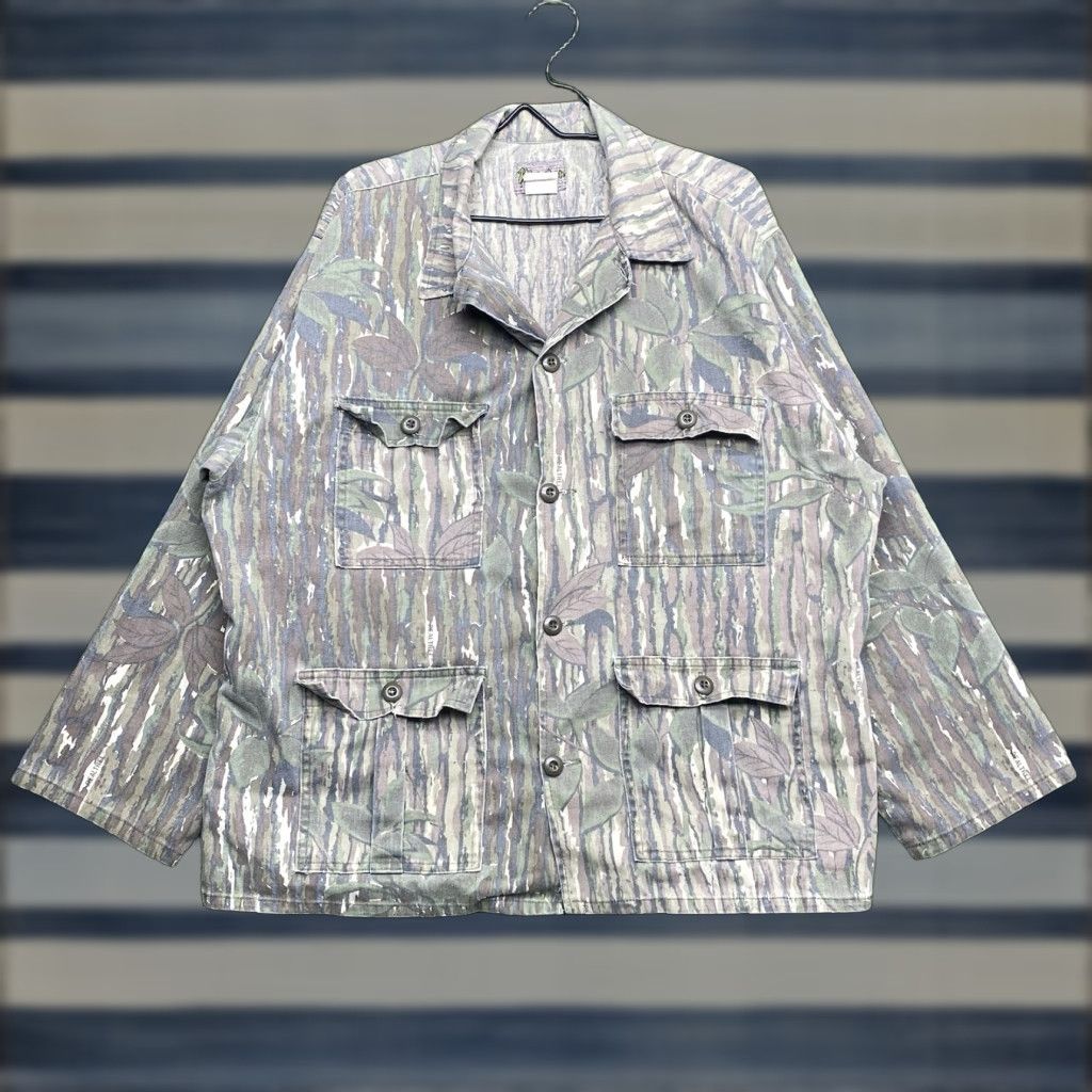 Master Sportsman Mens Shirt 2XL Camouflage Long Sleeve Button-Down Cotton Canvas Casual