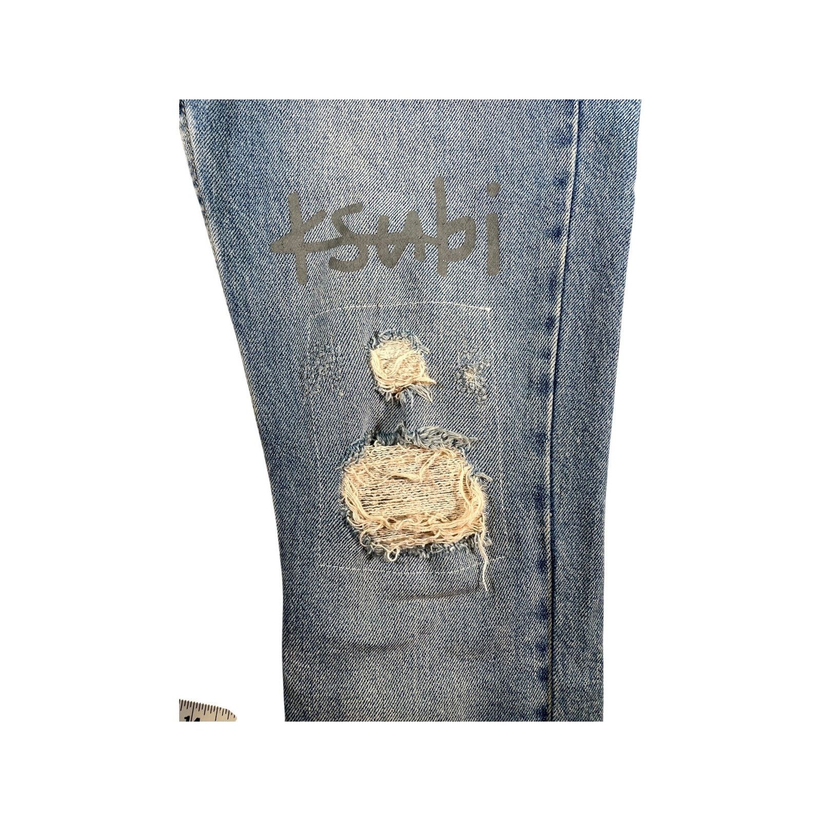 Ksubi Ksubi Knee Logo Light Wash Jeans Size US 29 - 4 Thumbnail