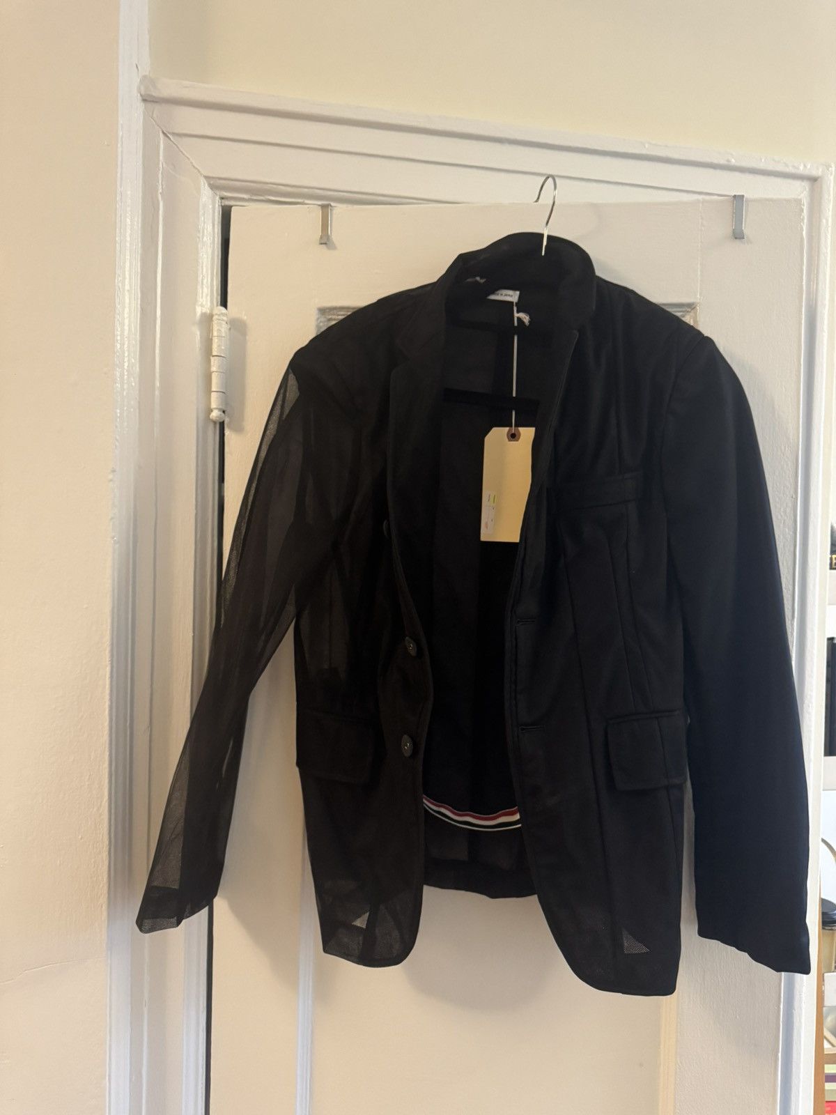 Thom Browne Stripe Sheer Classic Blazer In Soft Tulle Size XS / US 0-2 / IT 36-38 - 1 Thumbnail