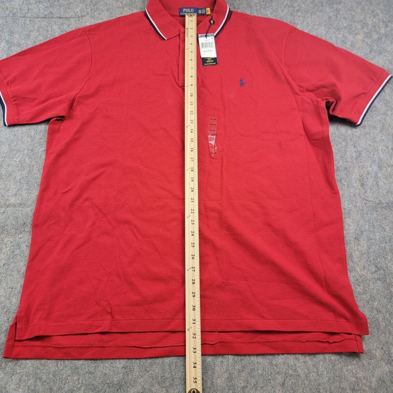 Polo Ralph Lauren Polo Ralph Lauren Tipped Collar Polo Shirt 2XLT Custom Slim Size US XXL / EU 58 / 5 - 5 Thumbnail