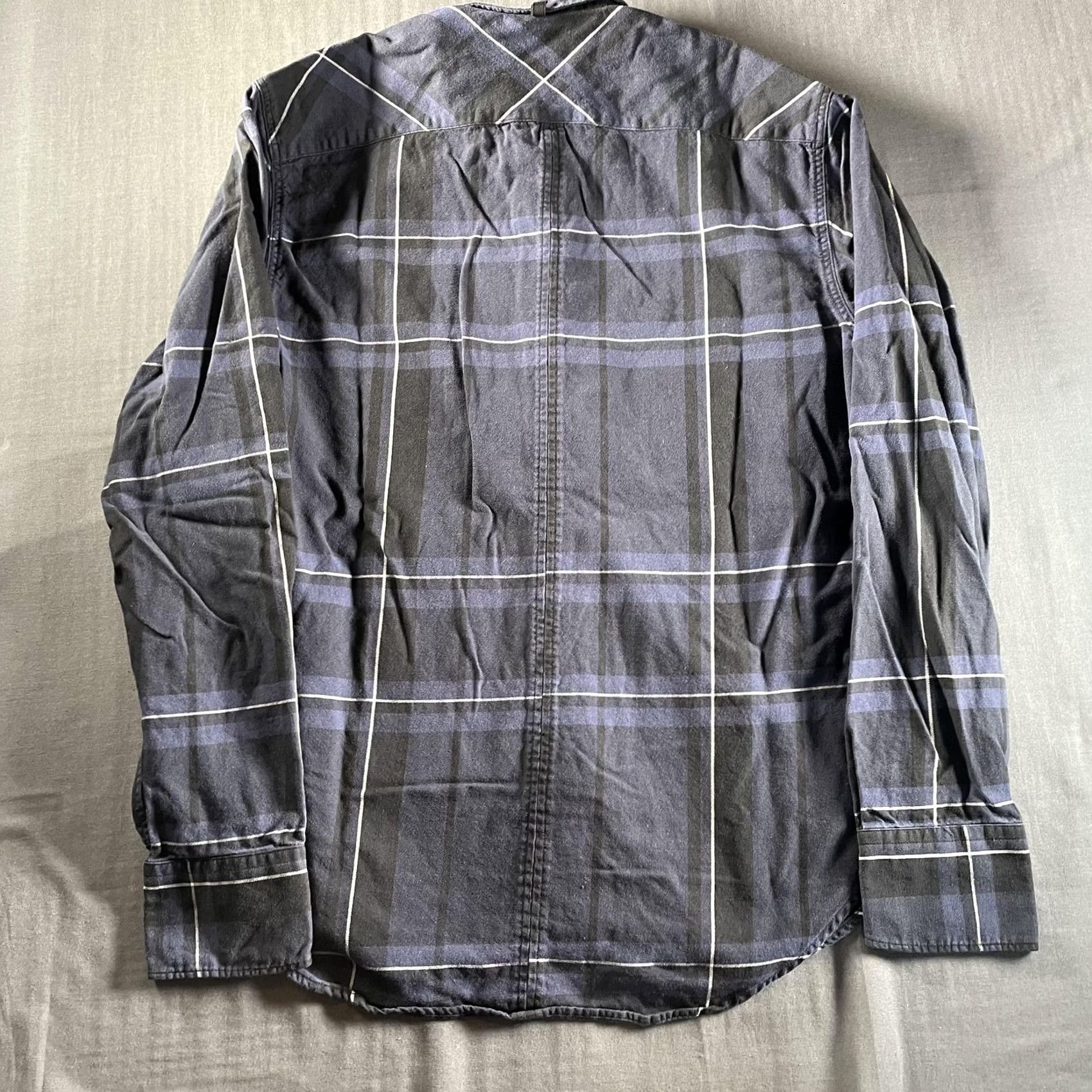 Rag & Bone Rag & Bone Shirt Mens Medium Gray Plaid Long Sleeve Button Up Casual Soft Size US M / EU 48-50 / 2 - 5 Thumbnail