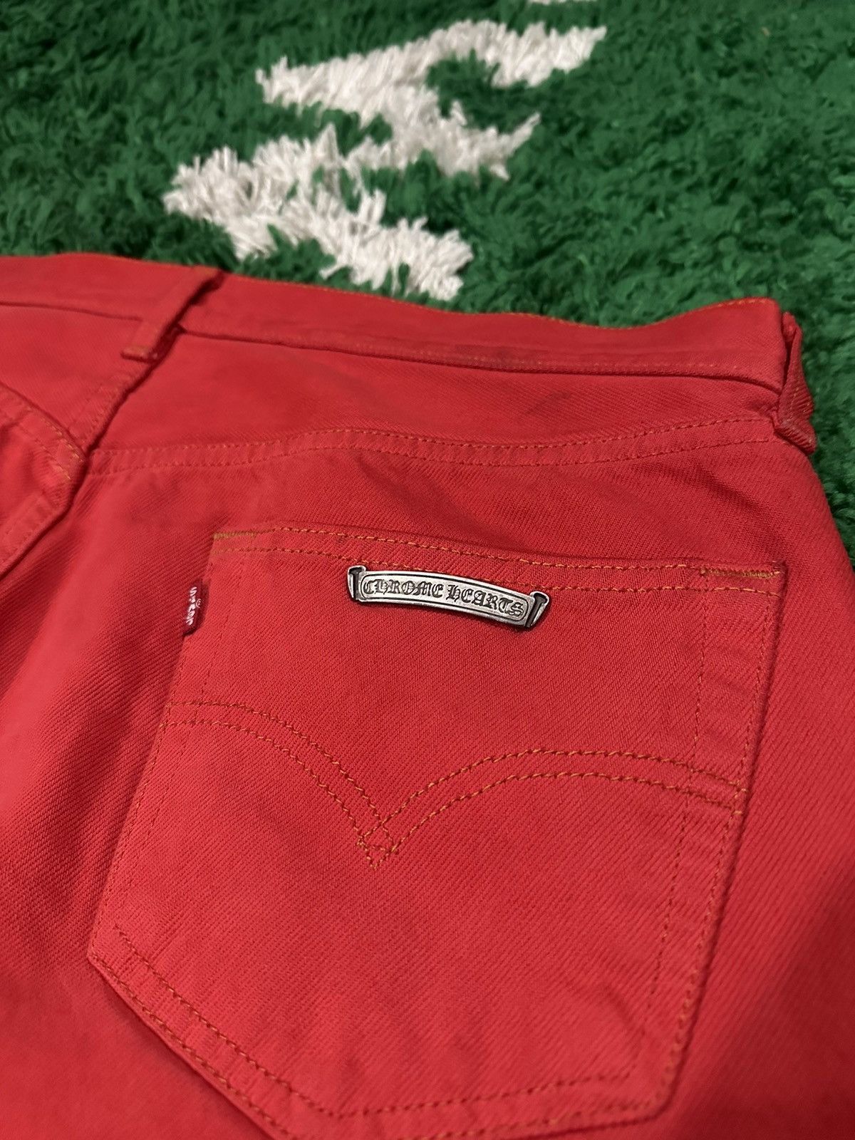 Chrome Hearts Chrome Hearts Paris Exclusive Jeans Red Size US 33 - 10 Thumbnail